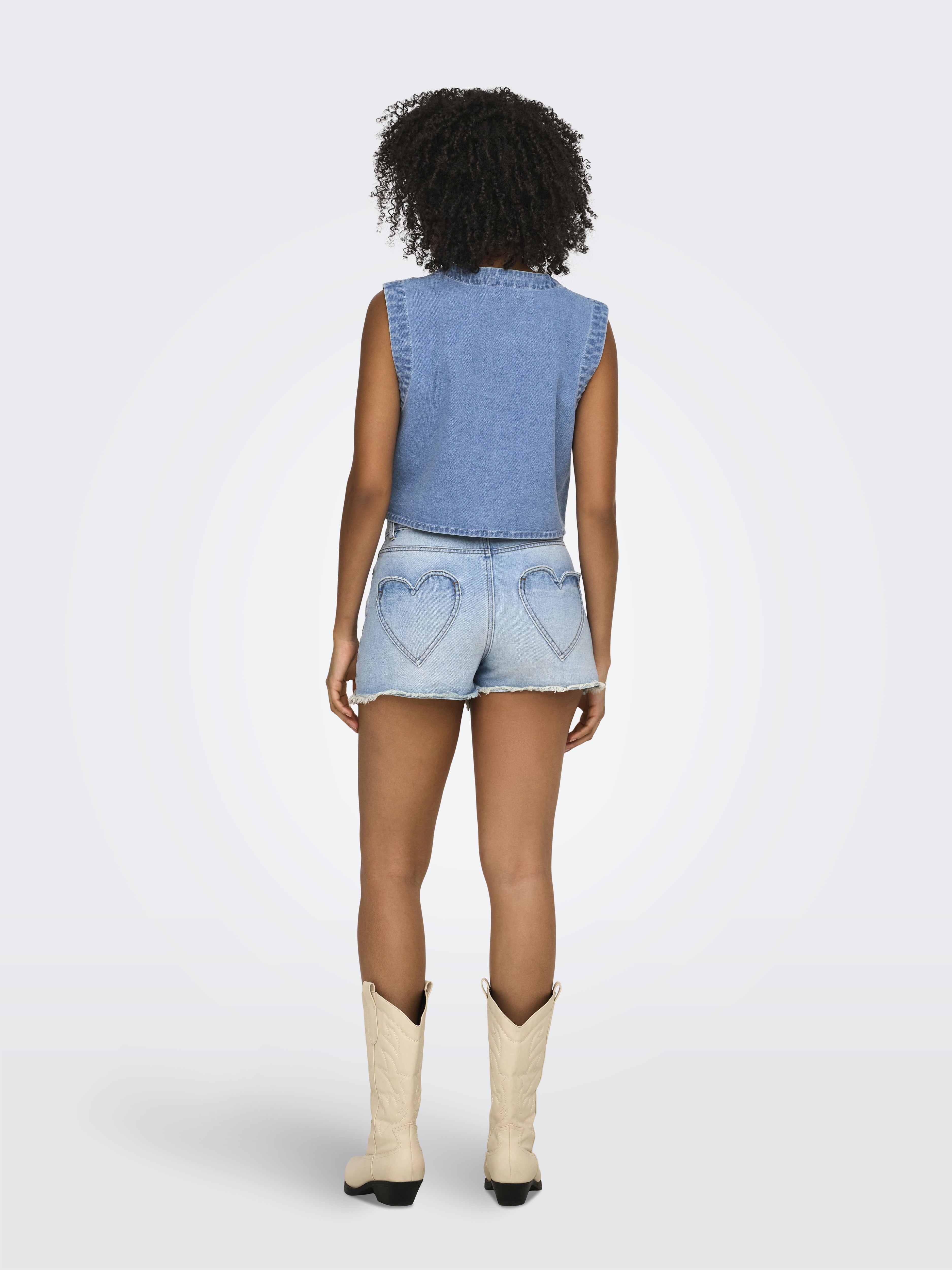 Only Damen Indoorwesten Light Blue Deni