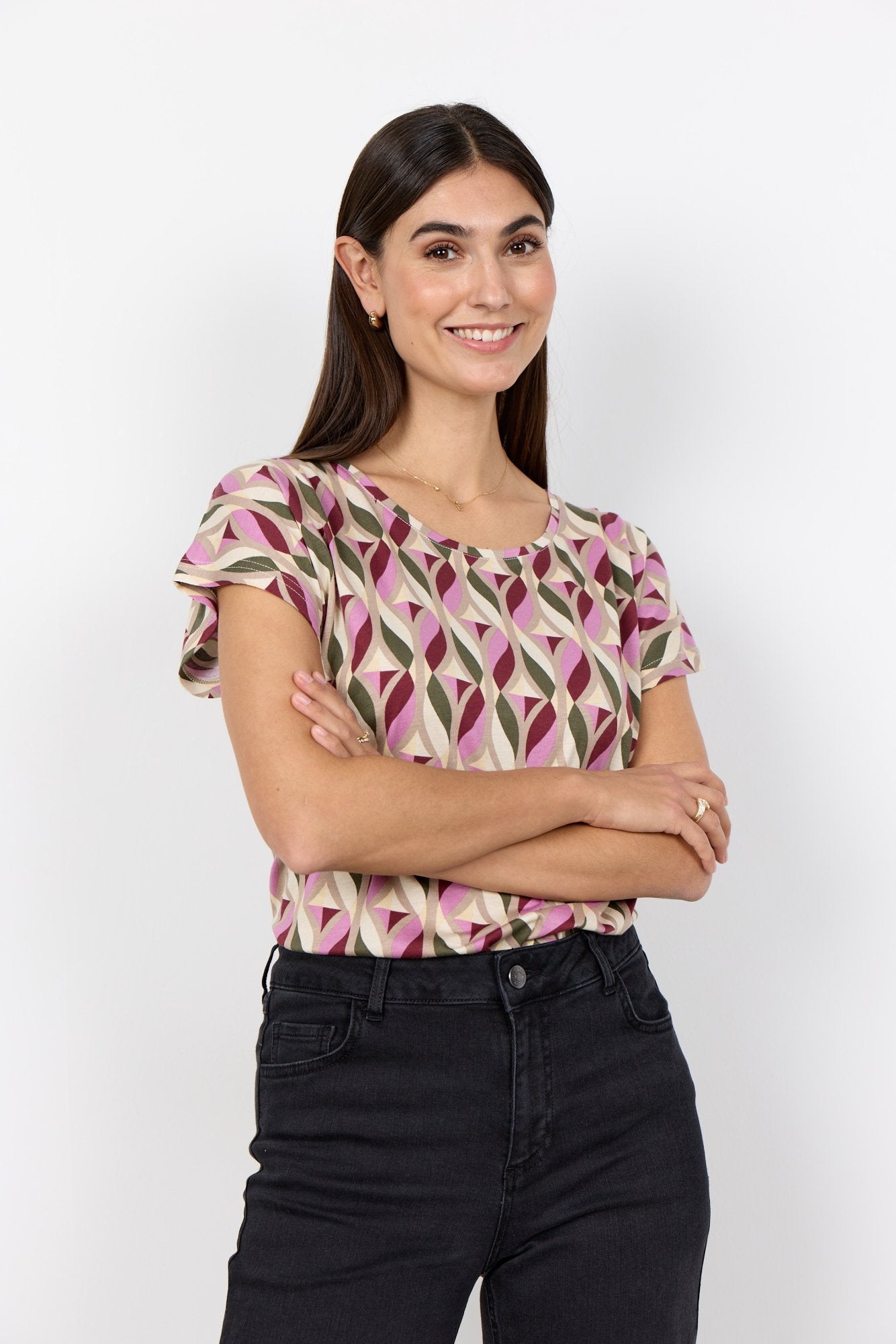 Soya Concept Damen T-Shirts Oxblood Red Com