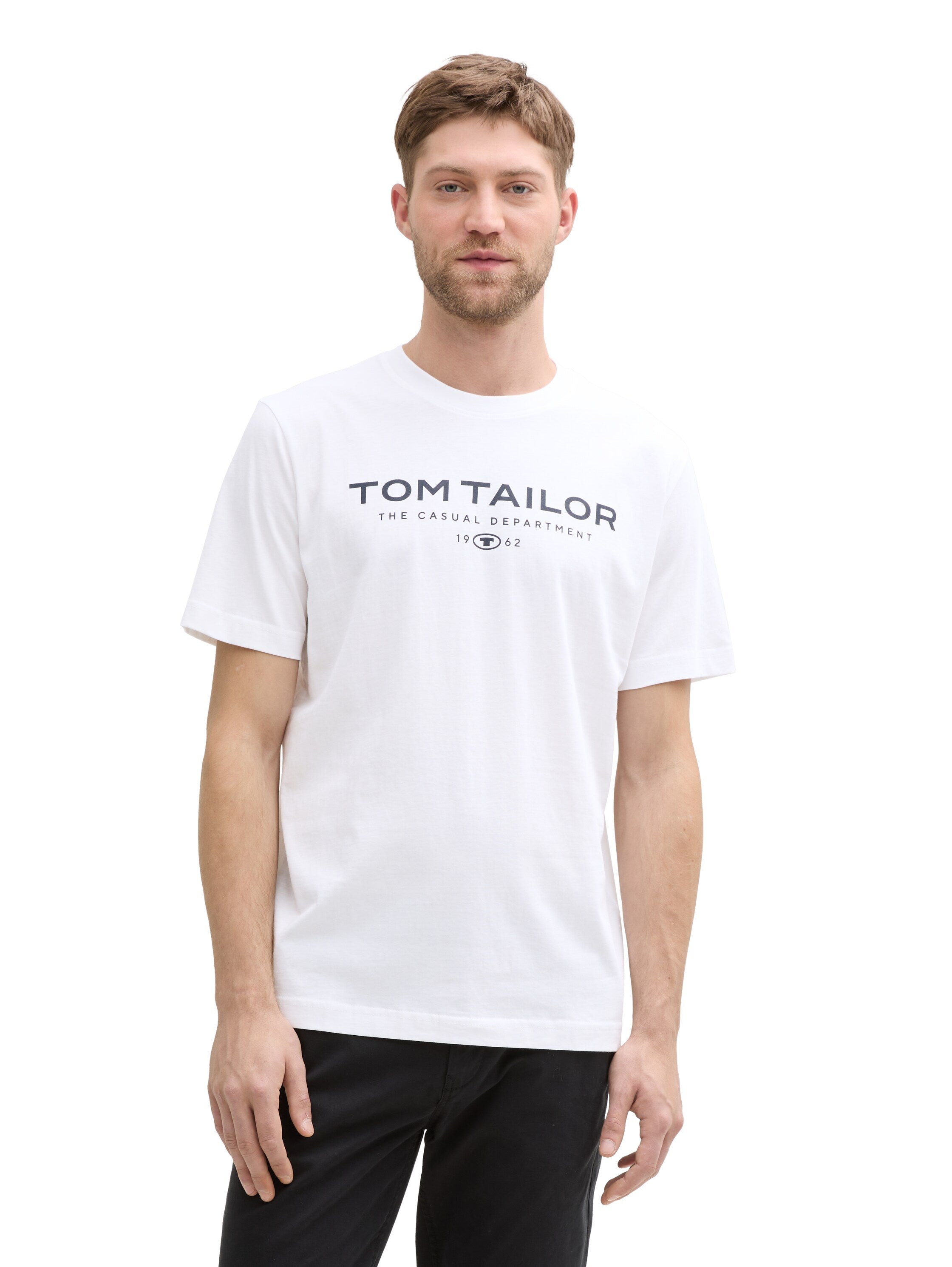 Tom Tailor Herren T-Shirts kurz White