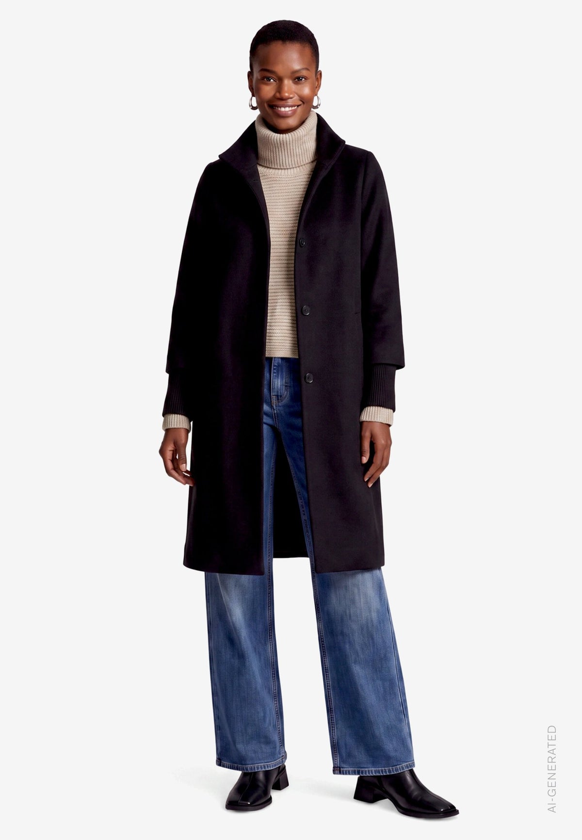 Zero Damen Mantel Black Beauty