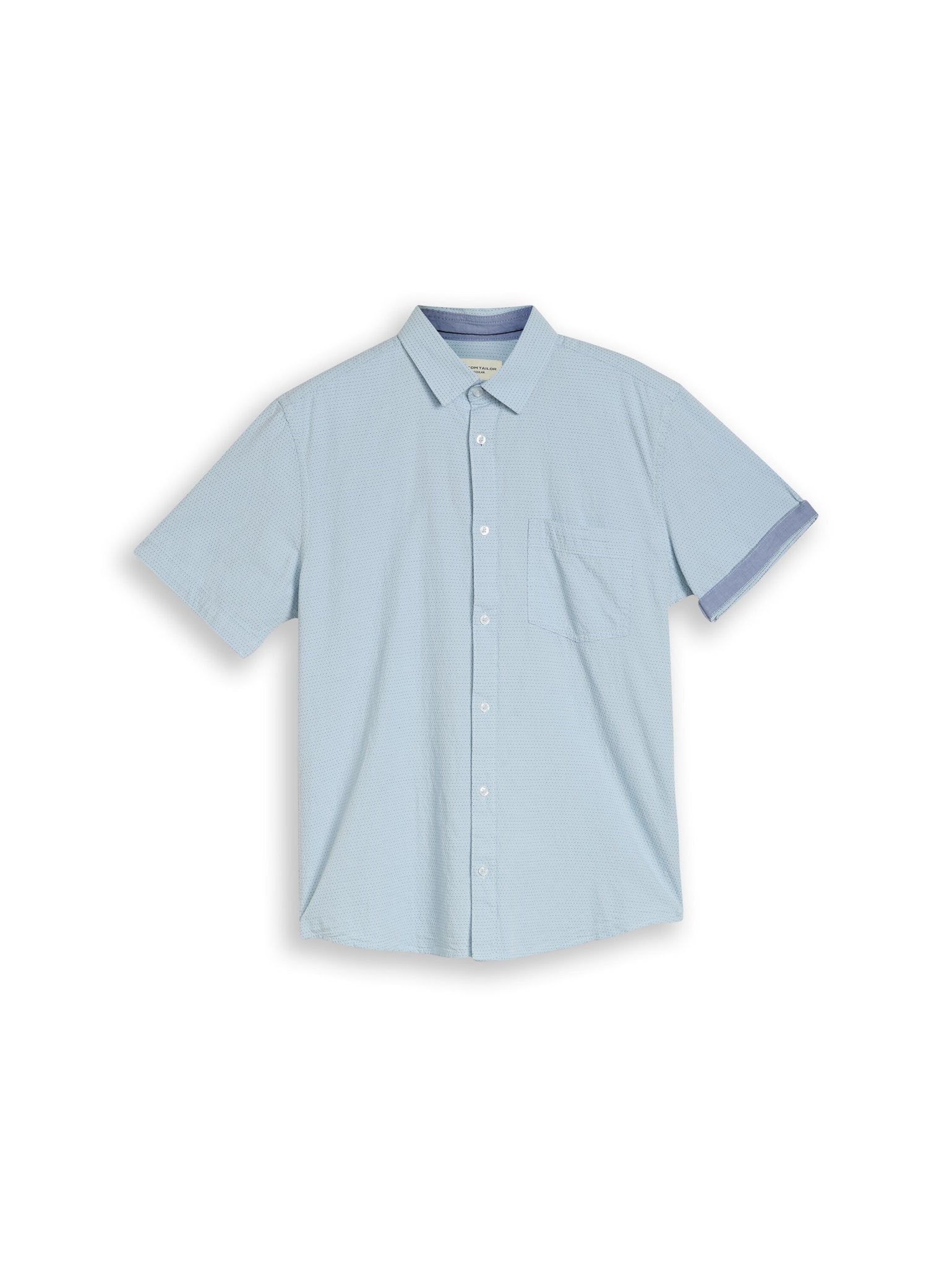 Tom Tailor Herren Hemden kurz Light Blue Dot