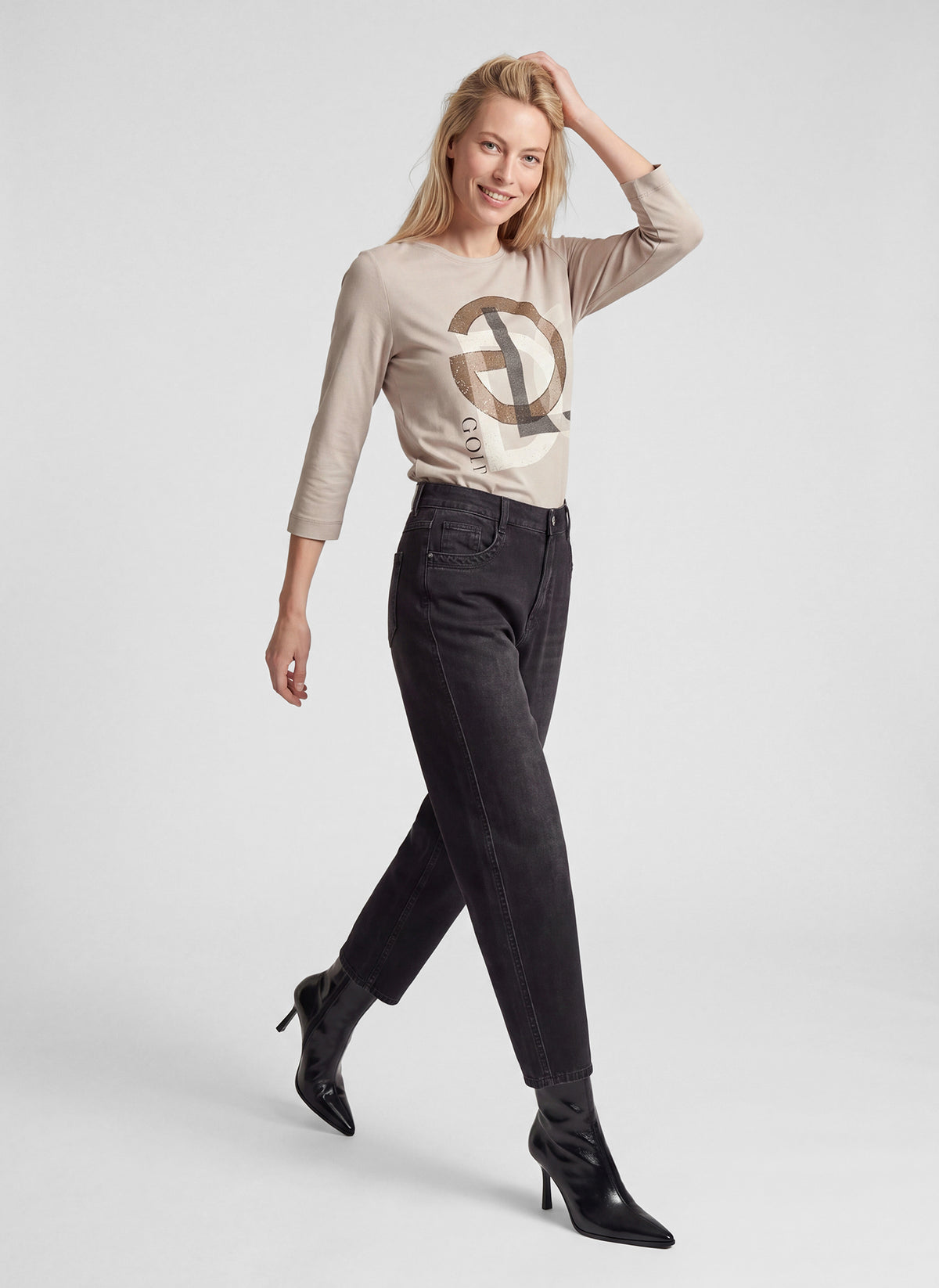 Rabe Damen T-Shirts Kiesel