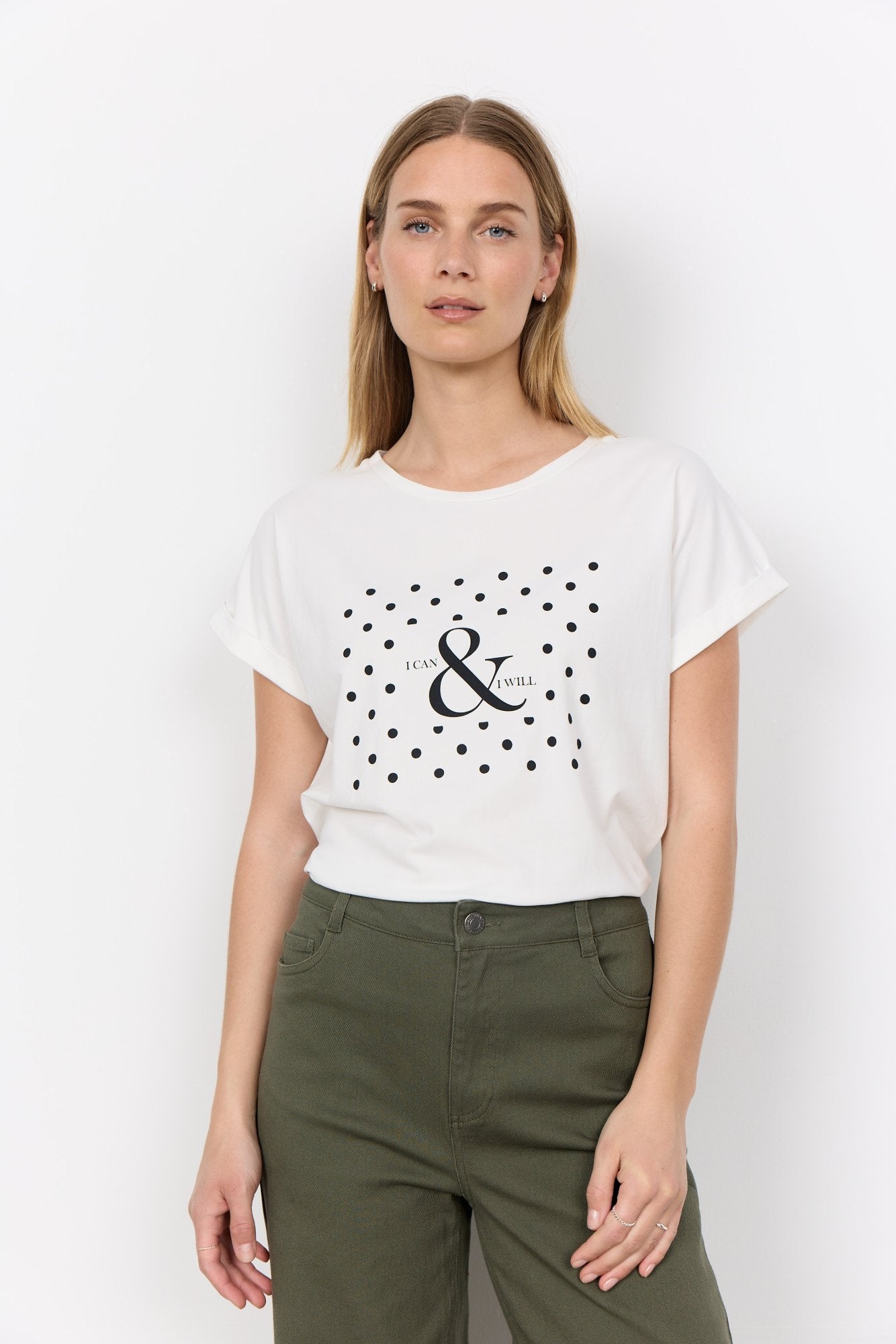 Soya Concept Damen T-Shirts Offwhite