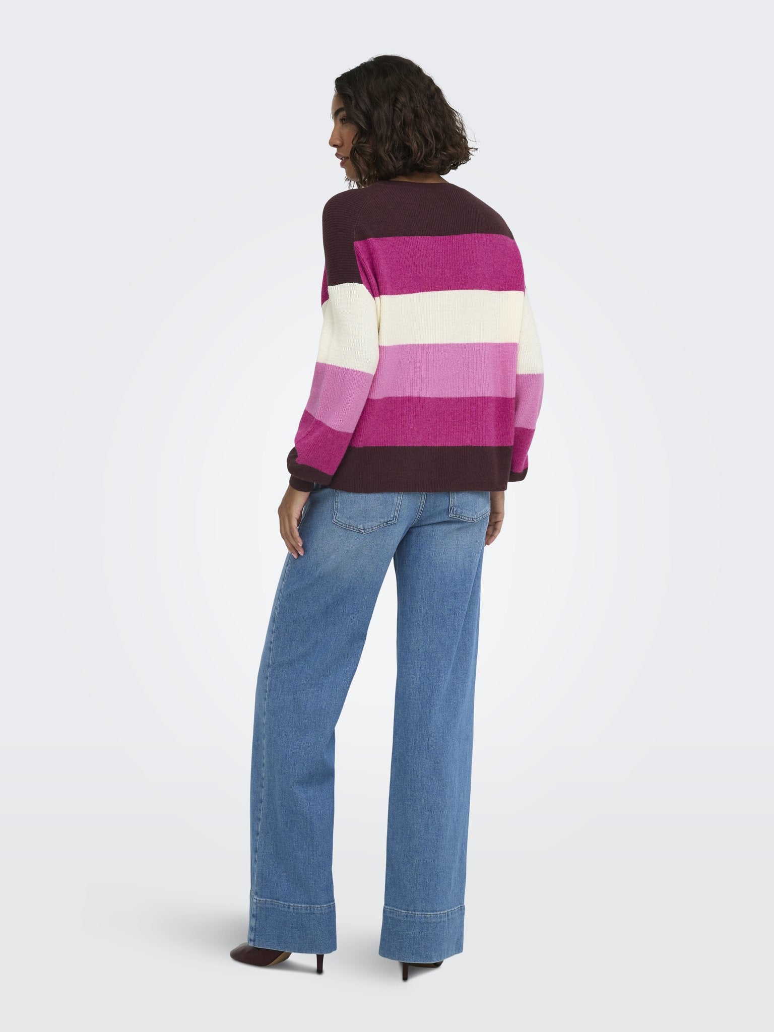 only Damen Pullover Fudge/Fuchsia R