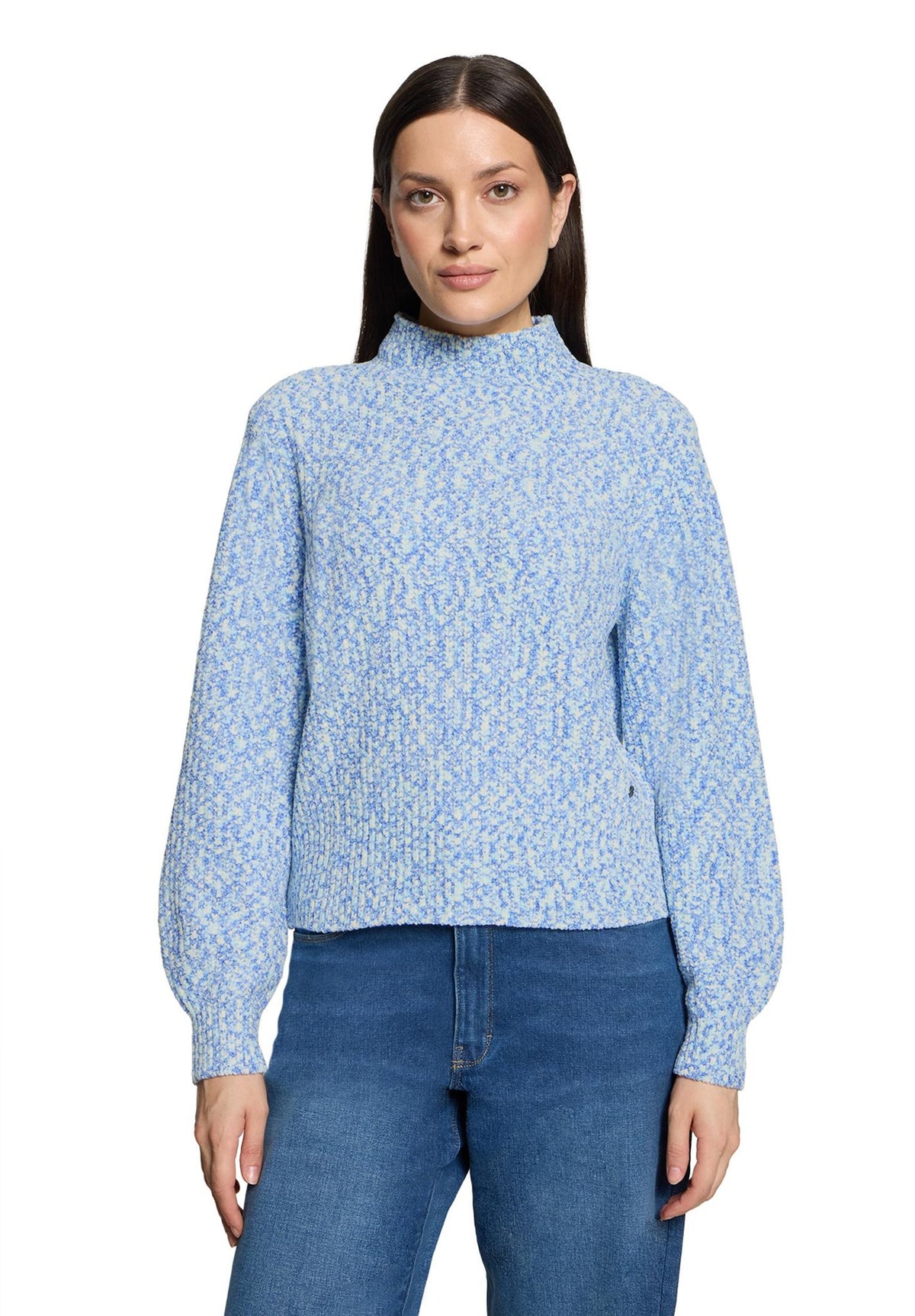 Betty & Co Damen Pullover Light Blue/Crea
