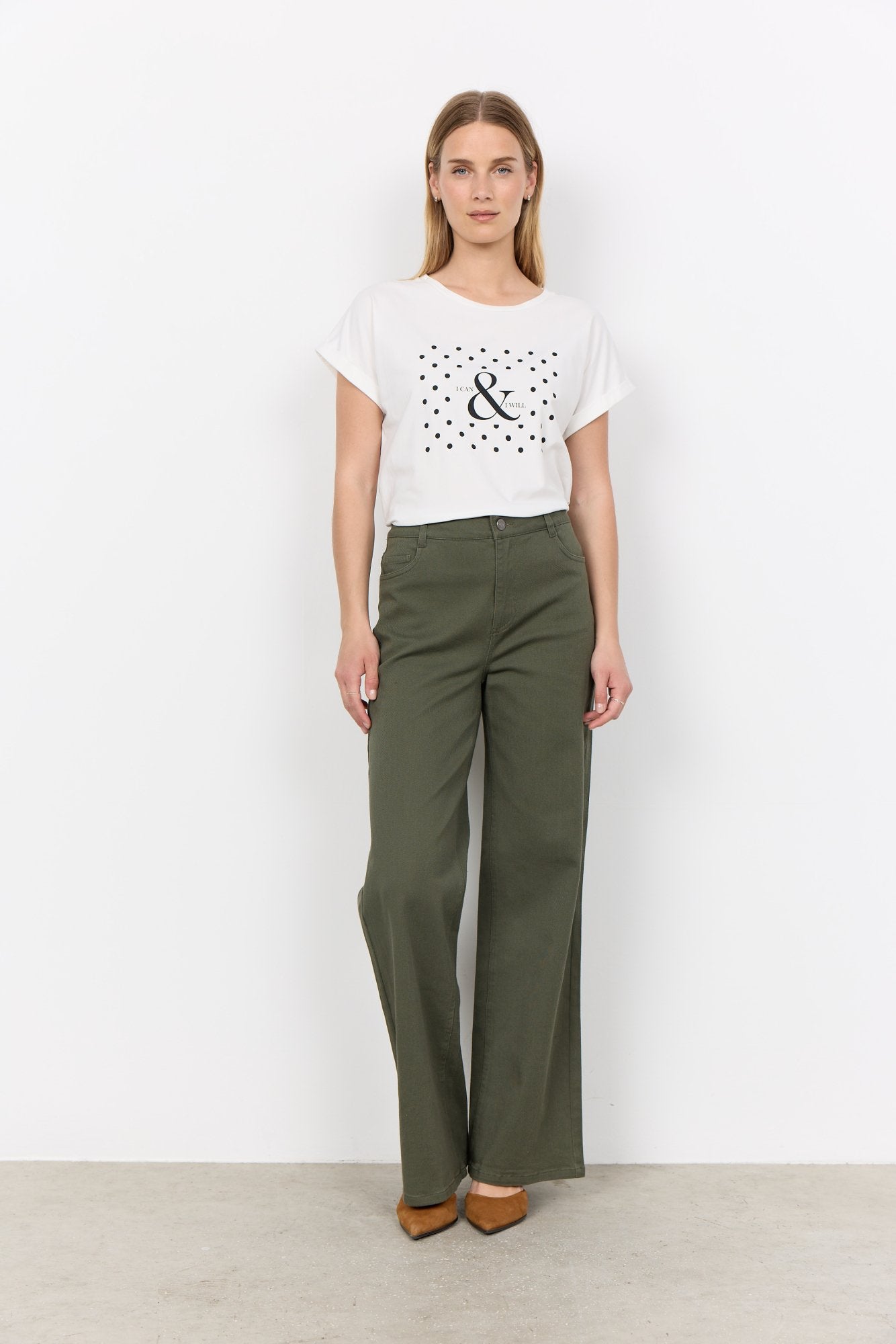 Soya Concept Damen T-Shirts Offwhite