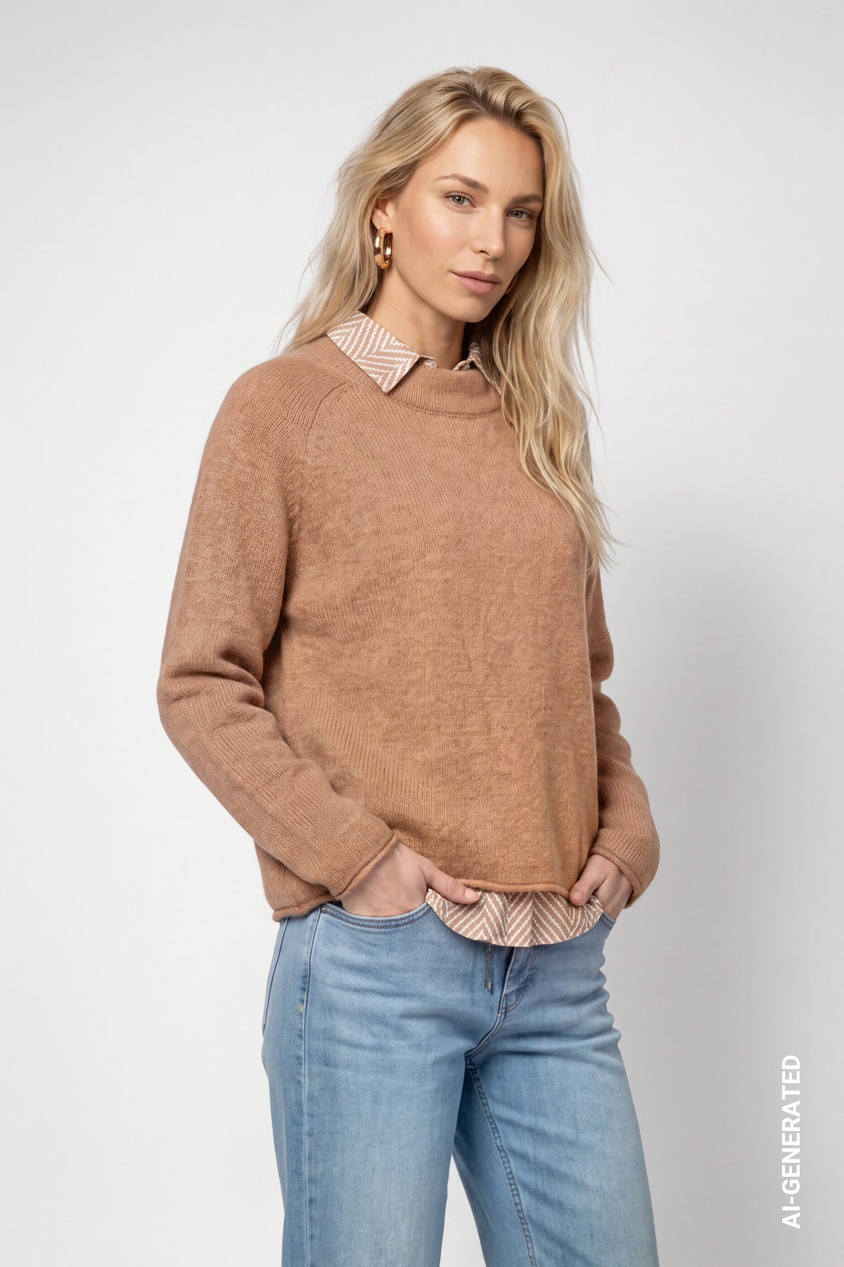 Monari Damen Pullover  Brown Sugar