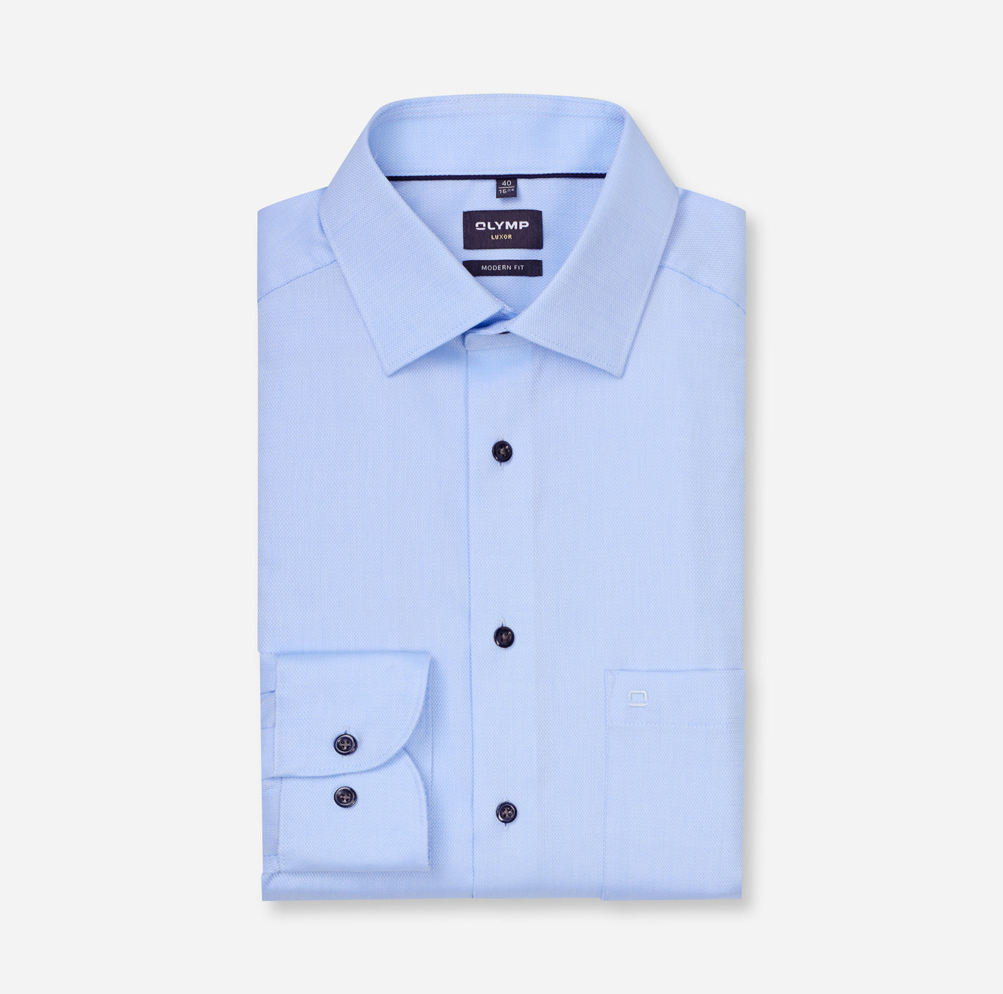Olymp Herren Hemden lang Bleu
