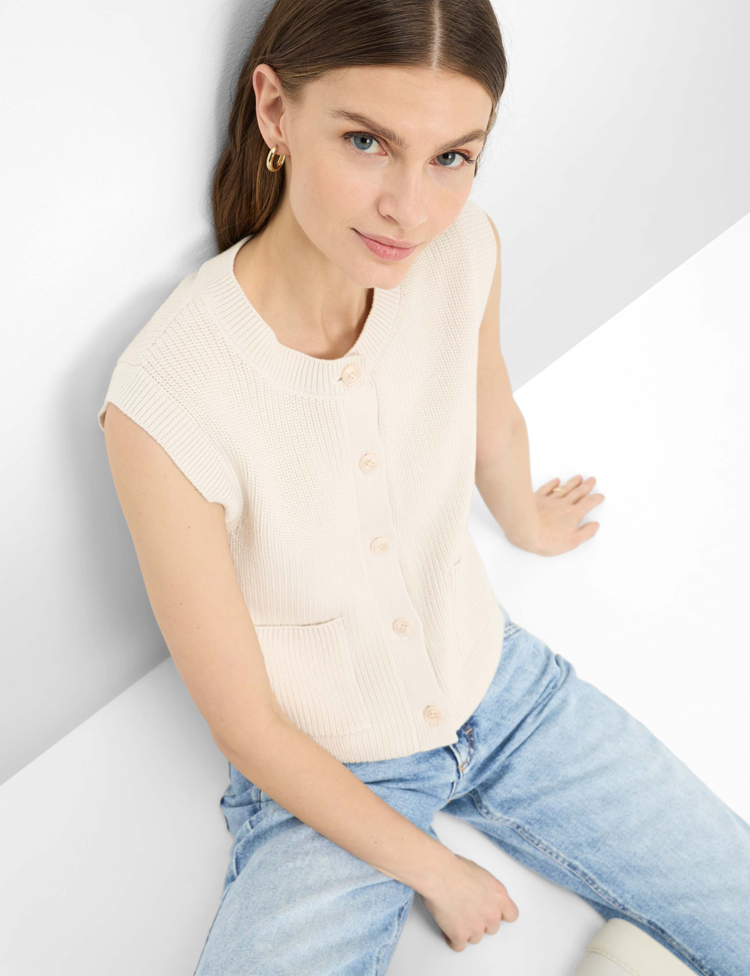 Brax Damen Pullover Dark Ecru