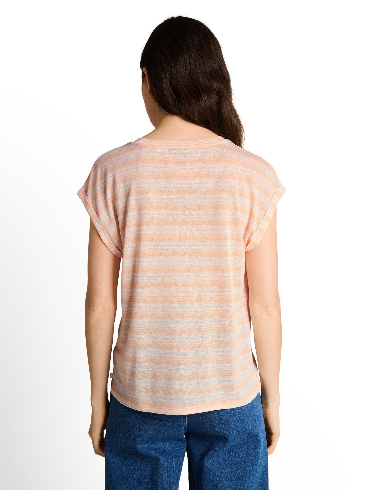 Tom Tailor denim Damen T-Shirts Apricot White G