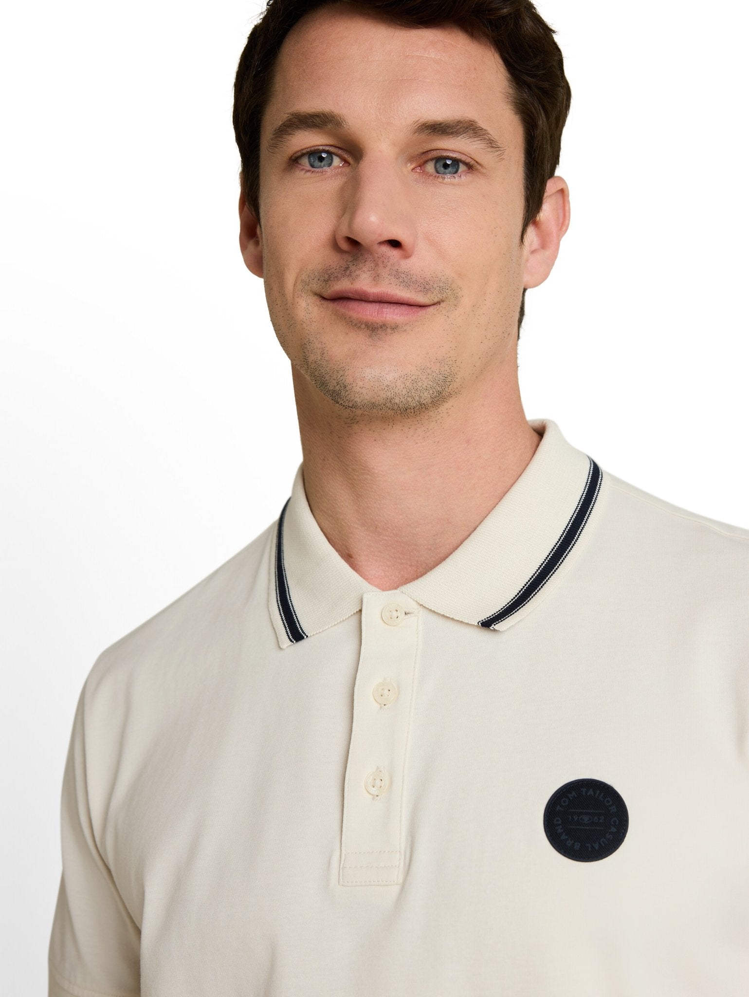 Tom Tailor Herren Polo-Shirts Gardenia White
