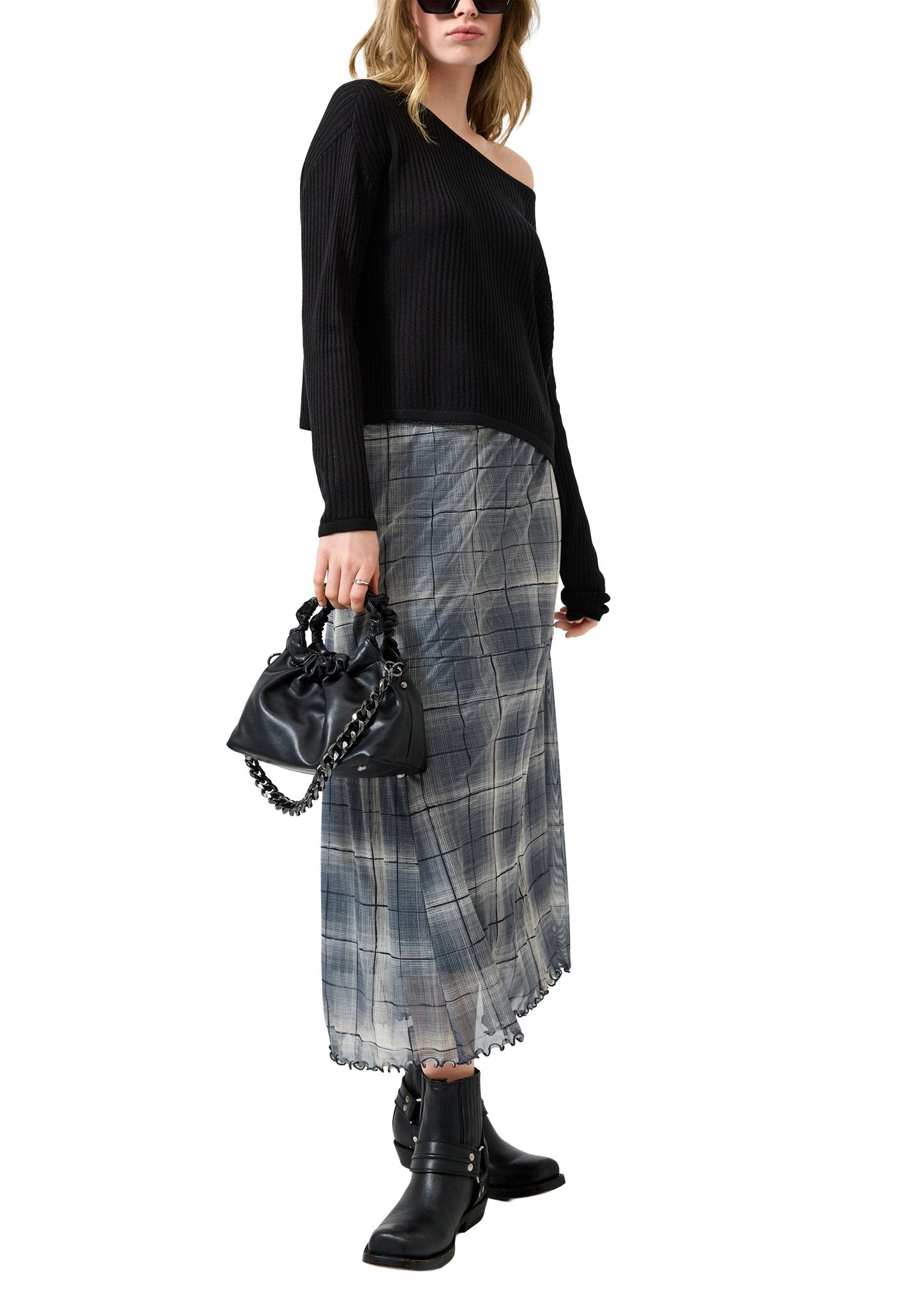 QS by S.Oliver Damen Pullover  Grey/Black