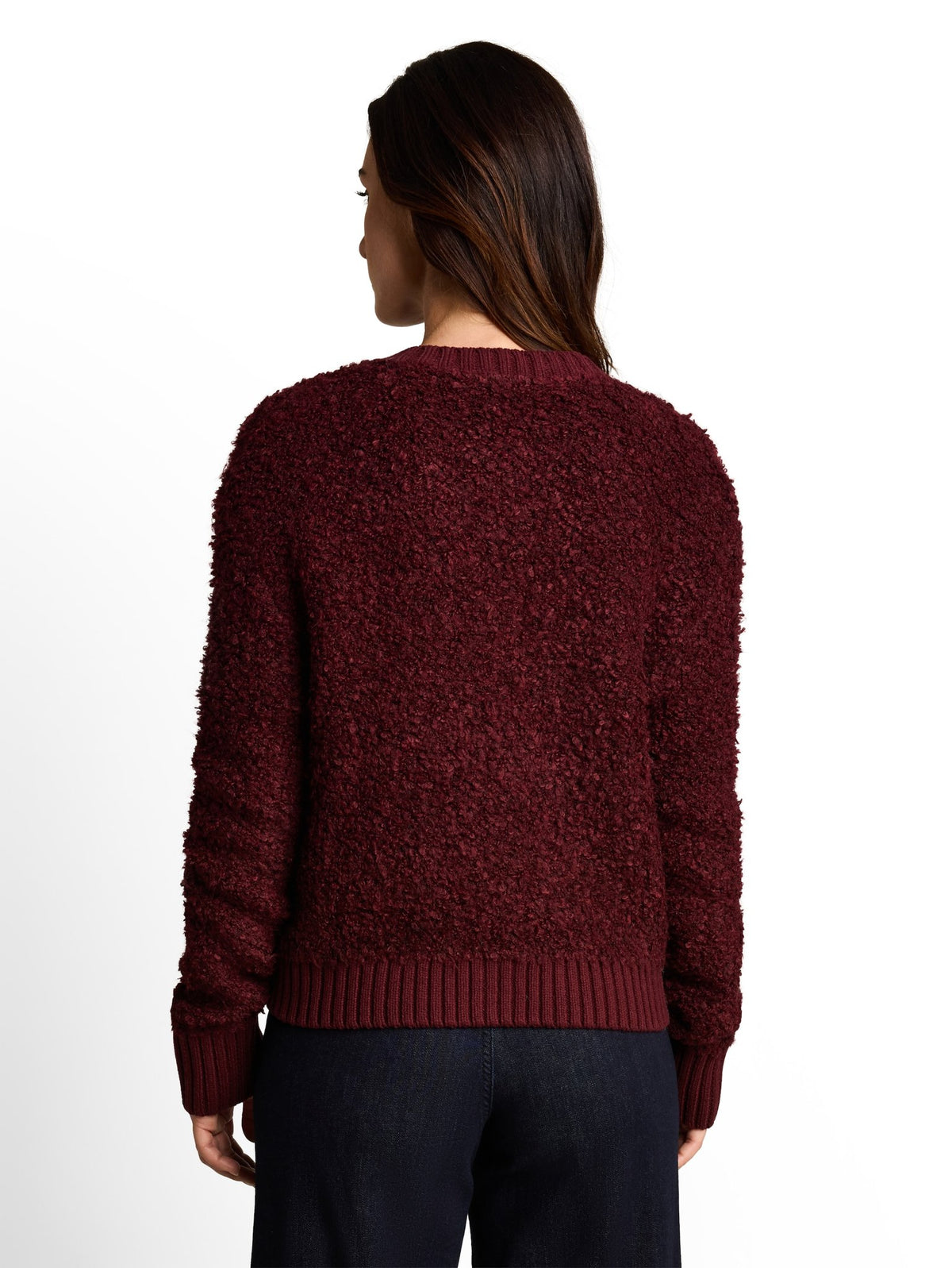Tom Tailor Damen Strickjacken Preppy Plum Mel