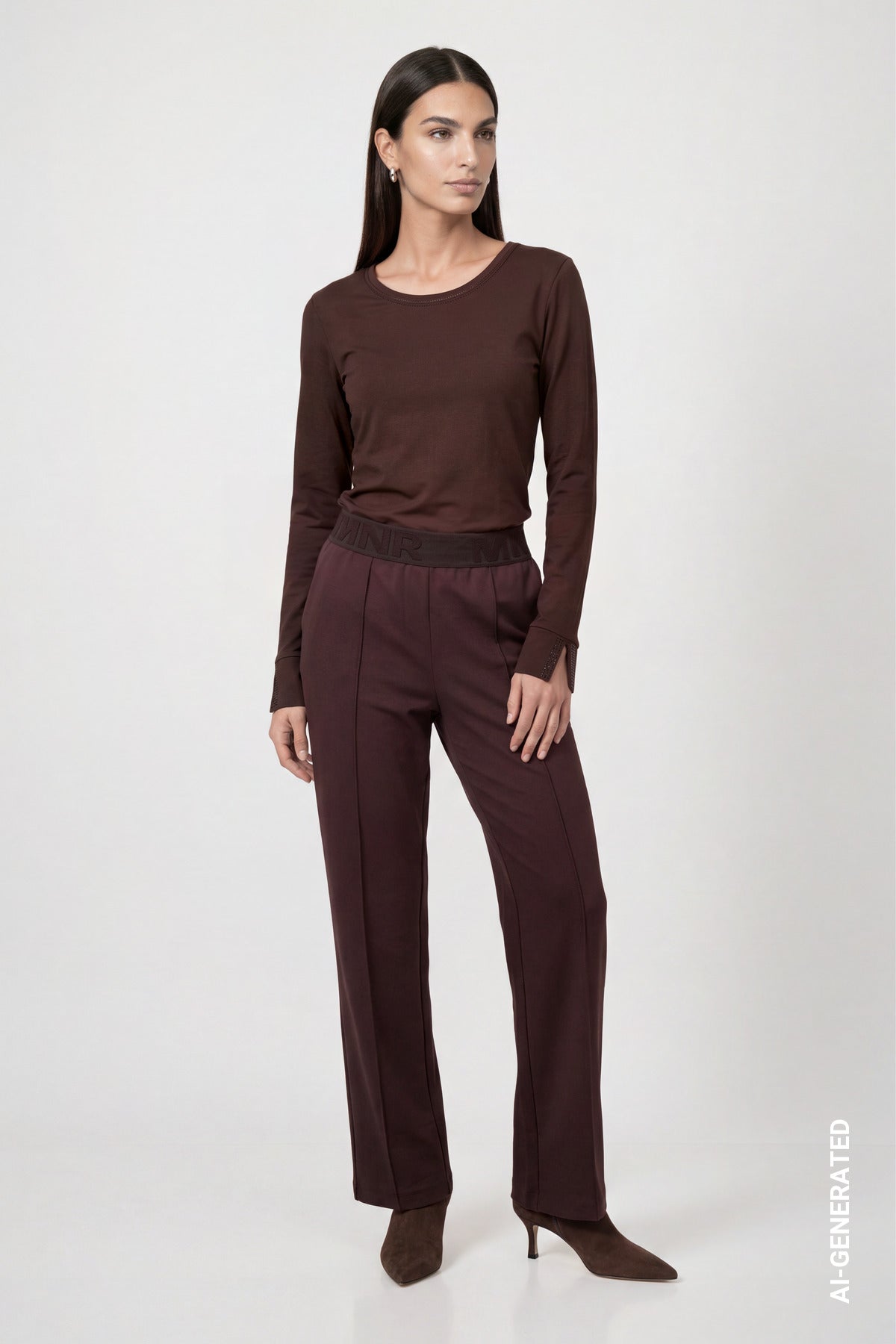 Monari Damen T-Shirts  Black Coffe