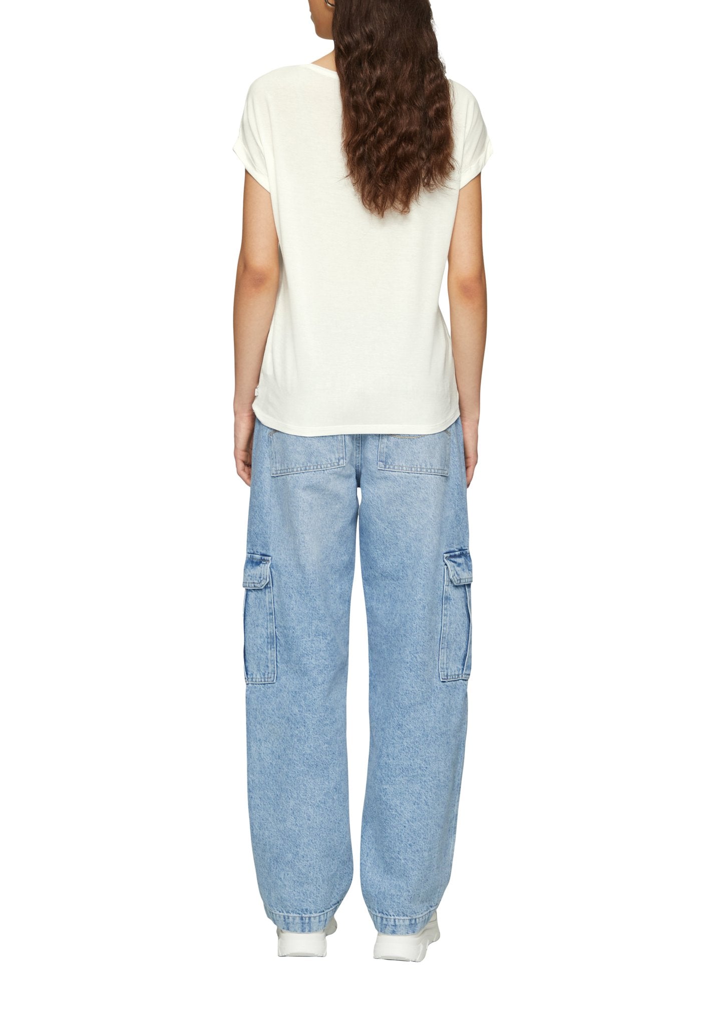 QS by S.Oliver Damen T-Shirts  White