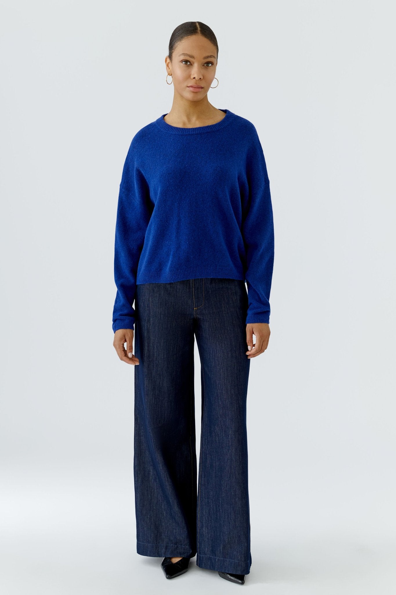 Oui Damen Pullover  Royal Blue