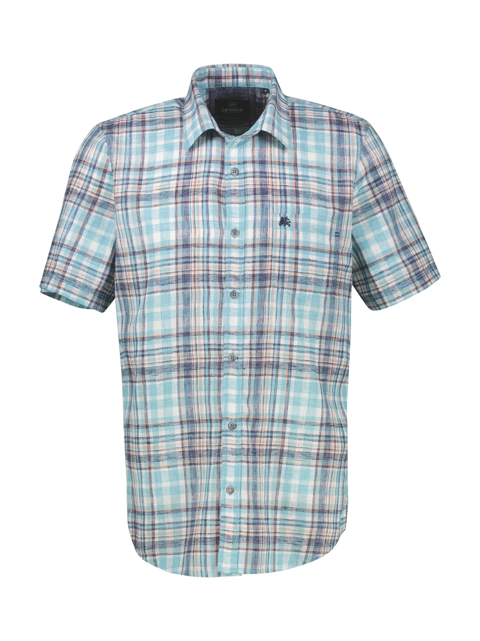 Lerros Herren Hemden kurz Reef Blue