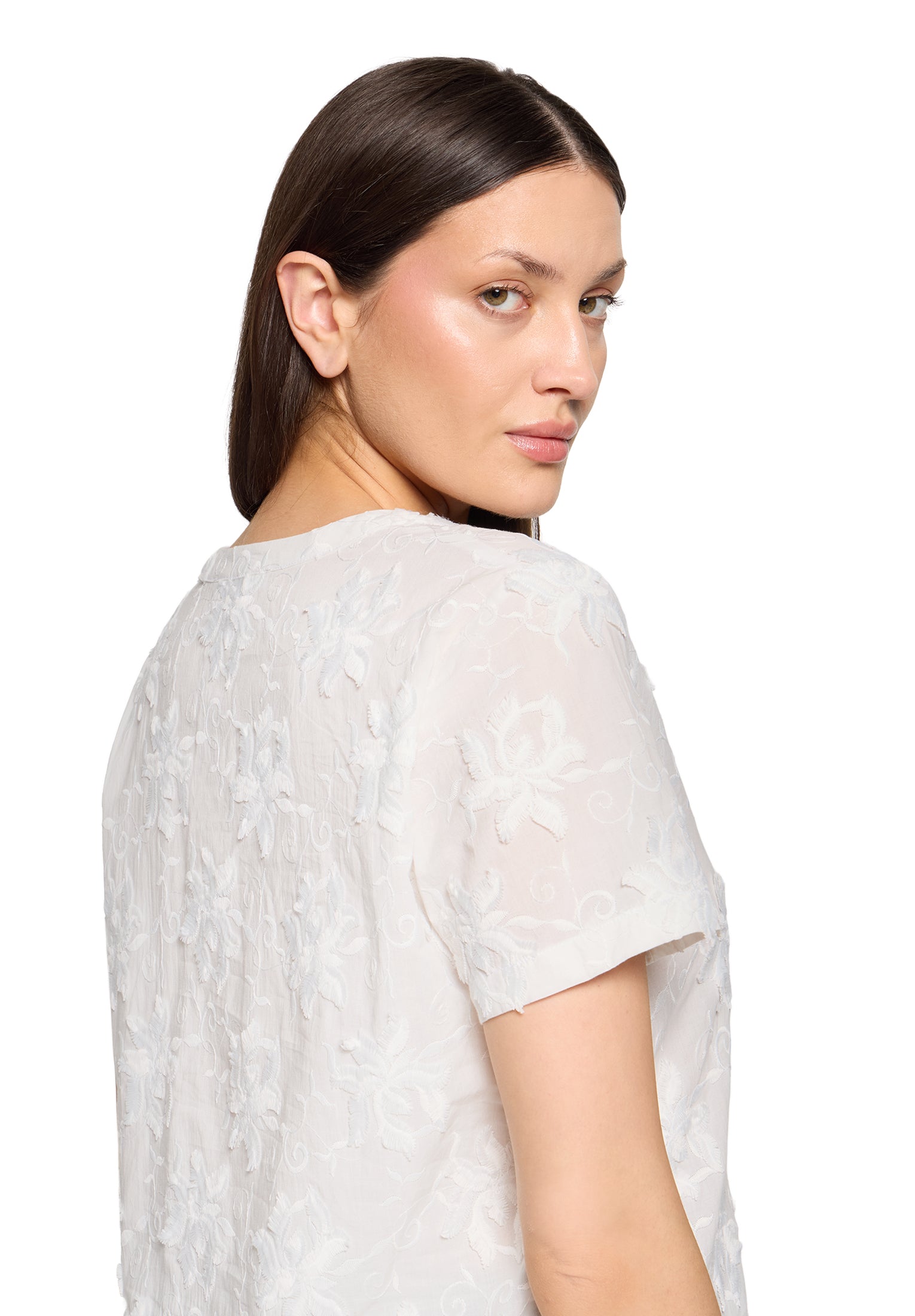 Betty & Co Damen Blusen kurz Bright White