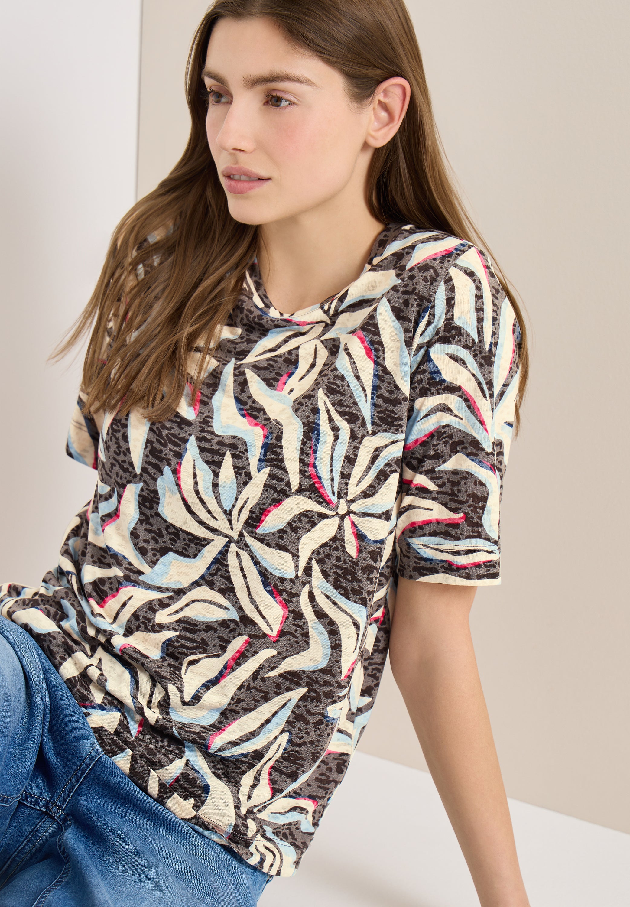 Cecil Damen T-Shirts  Macchiato