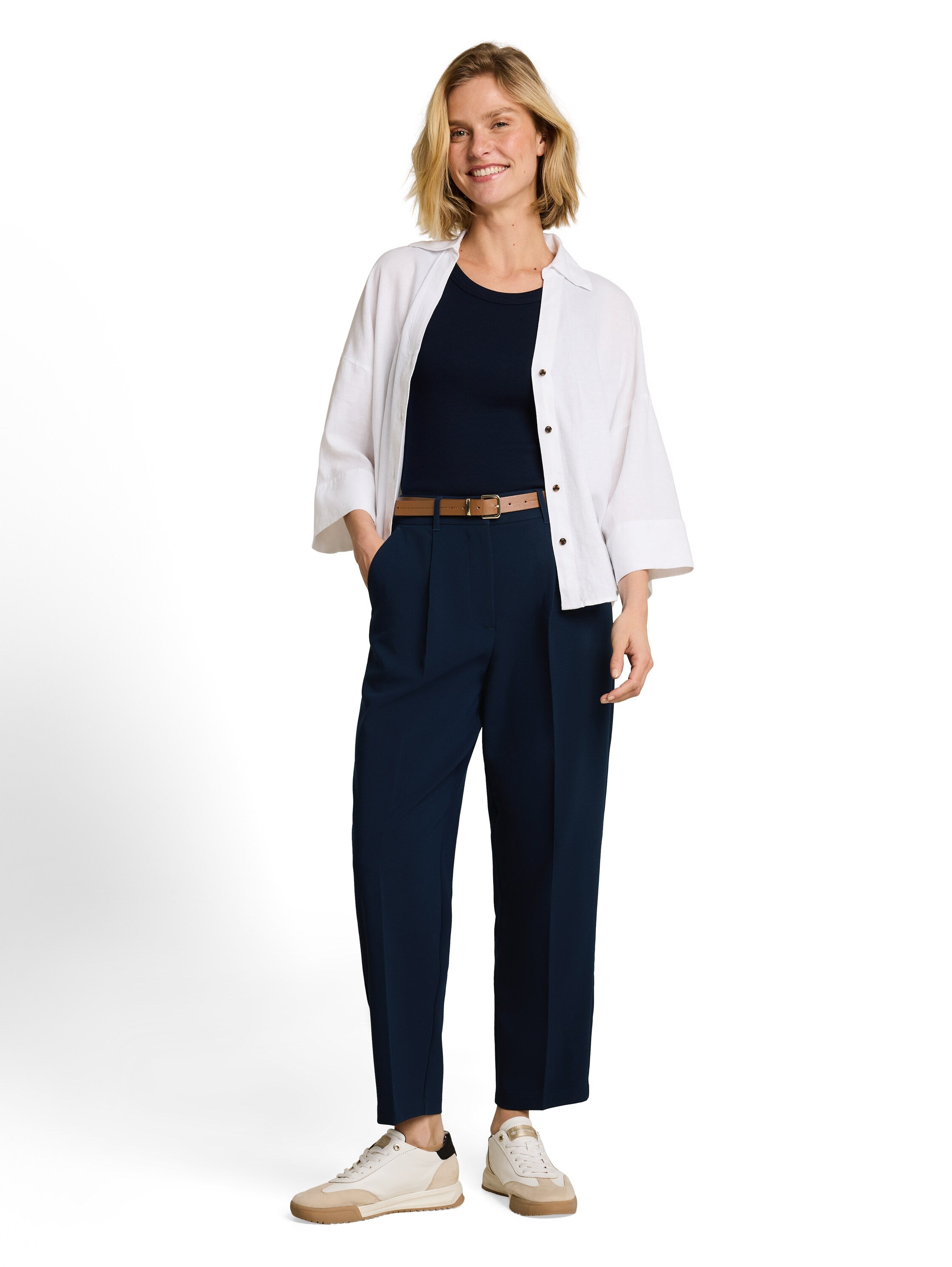 Tom Tailor Damen Hosen Sky Captain Blu