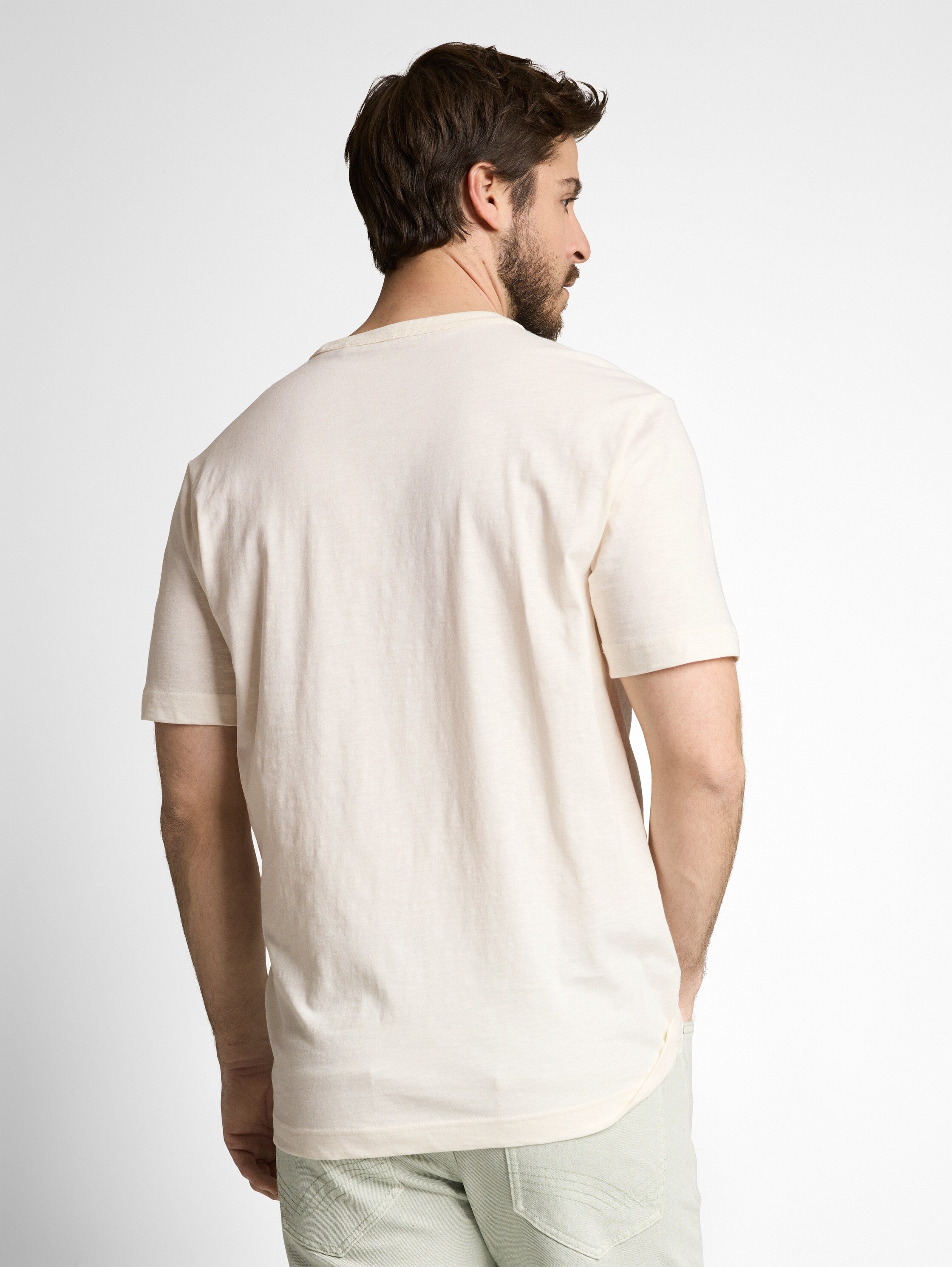 Tom Tailor Herren T-Shirts kurz Gardenia White