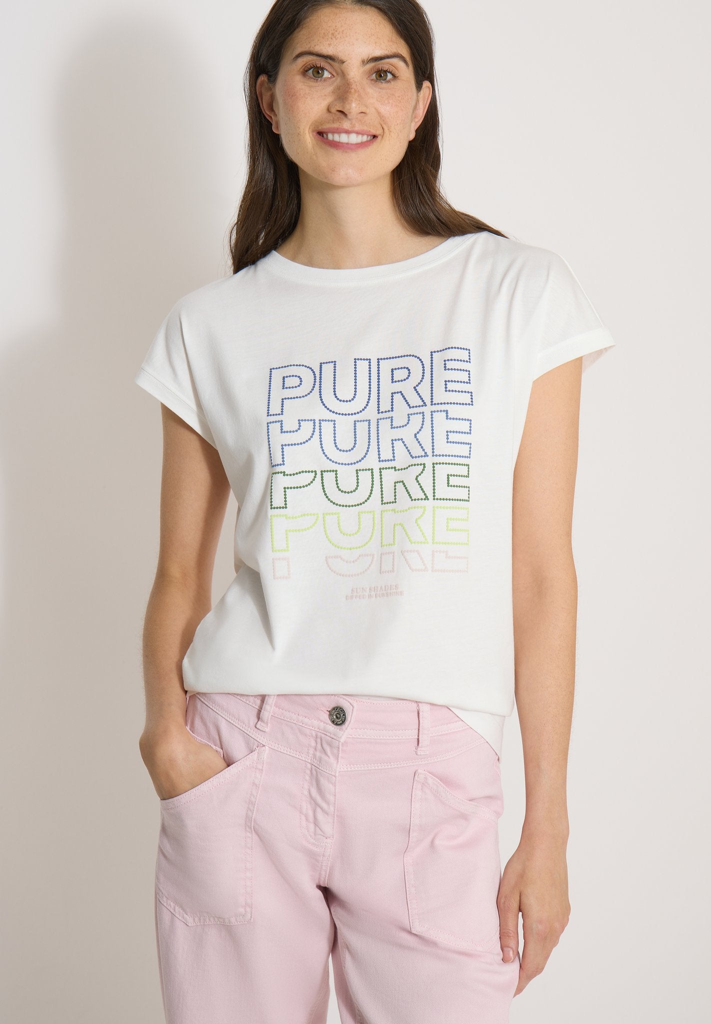 Cecil Damen T-Shirts  Vanilla W