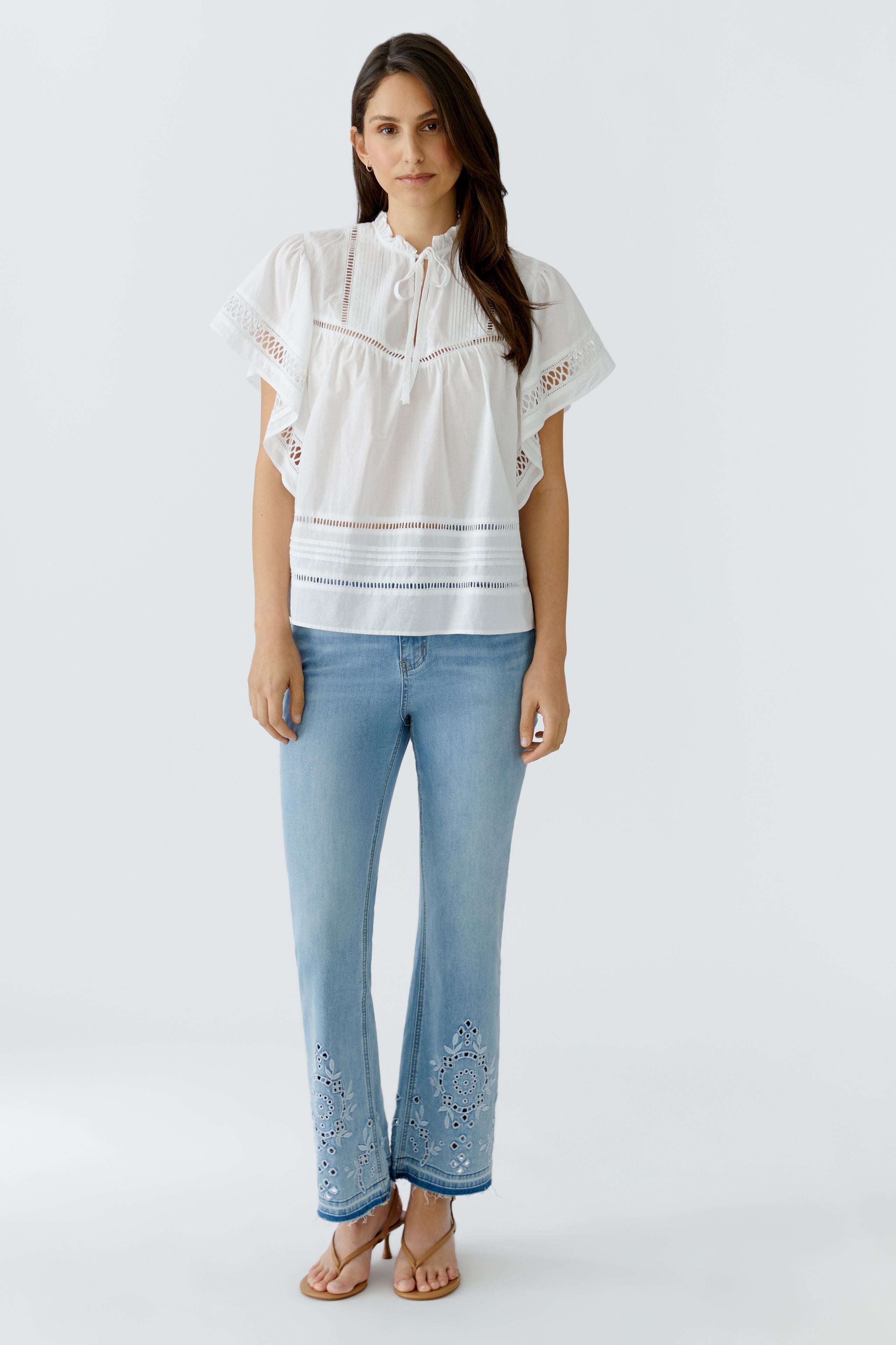 Oui Damen Blusen  Optic Whit