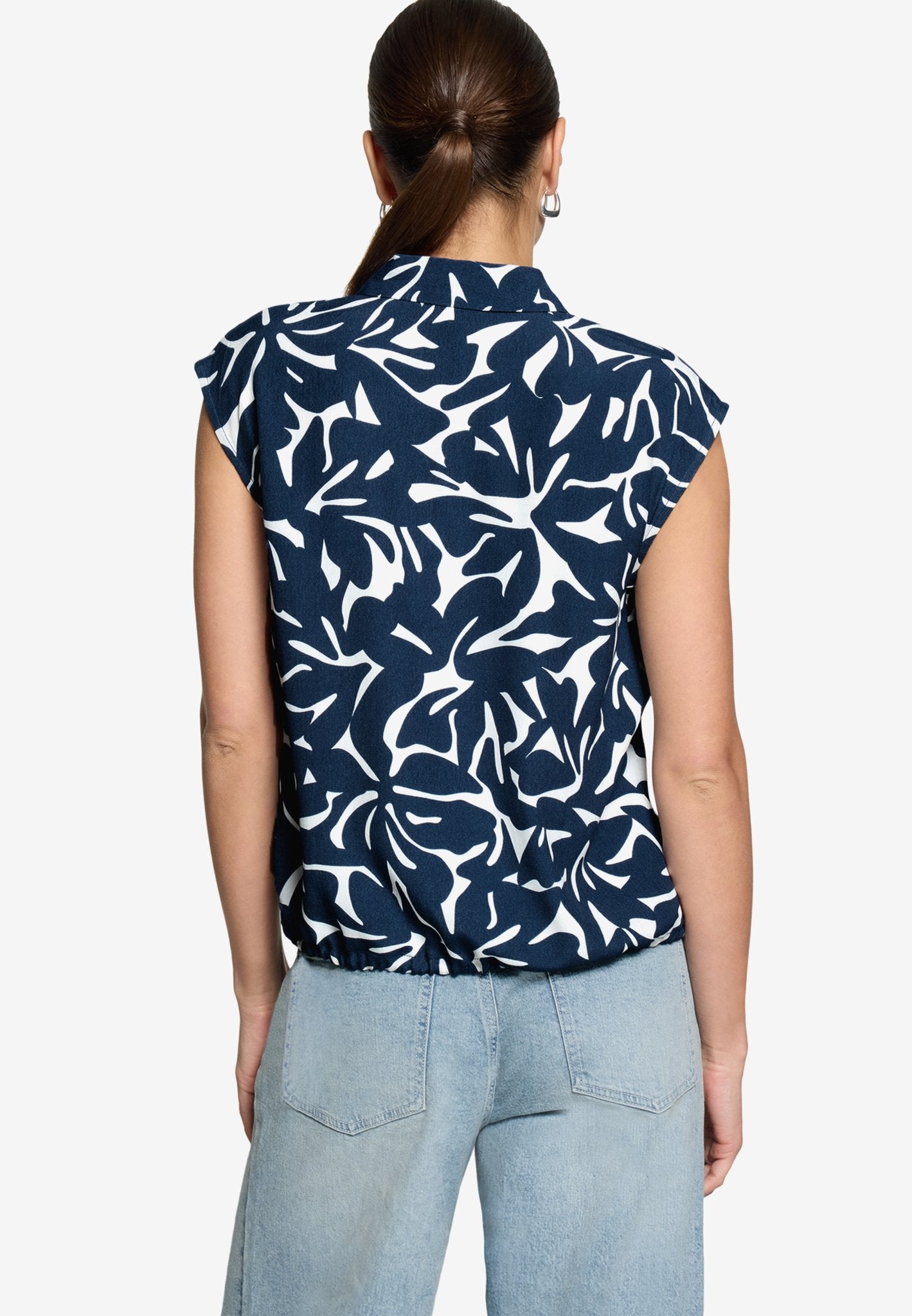 Zero Damen Blusen Blue/Cream