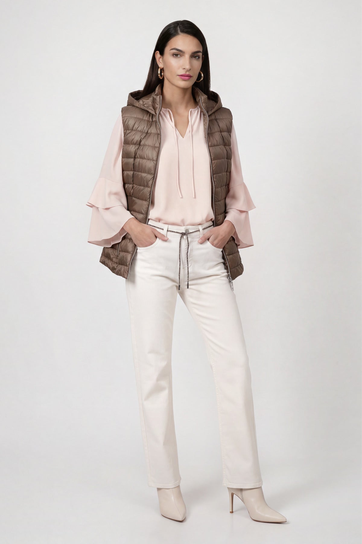 Monari Damen Outdoorwesten  Taupe