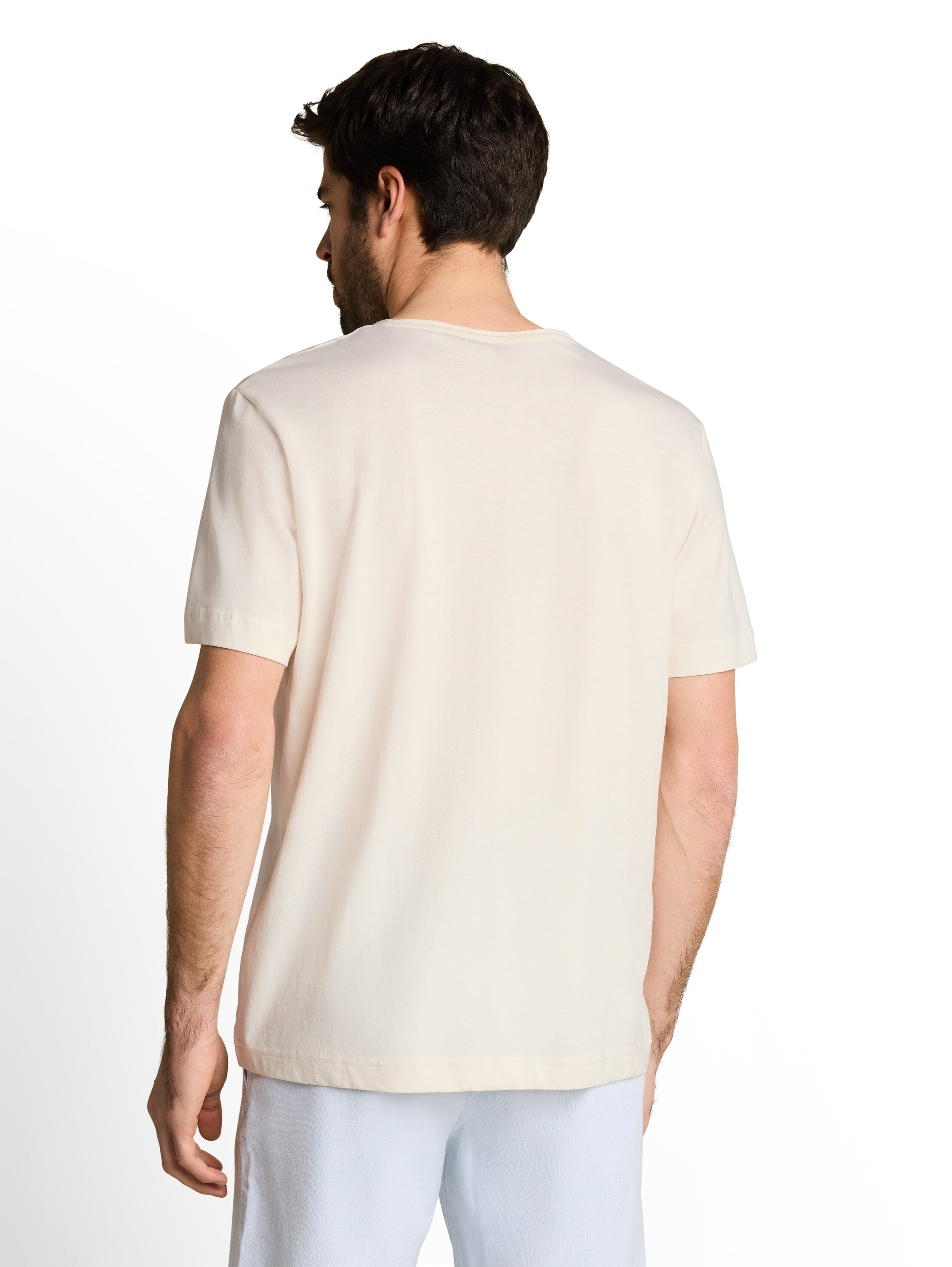 Tom Tailor Herren T-Shirts kurz Gardenia White