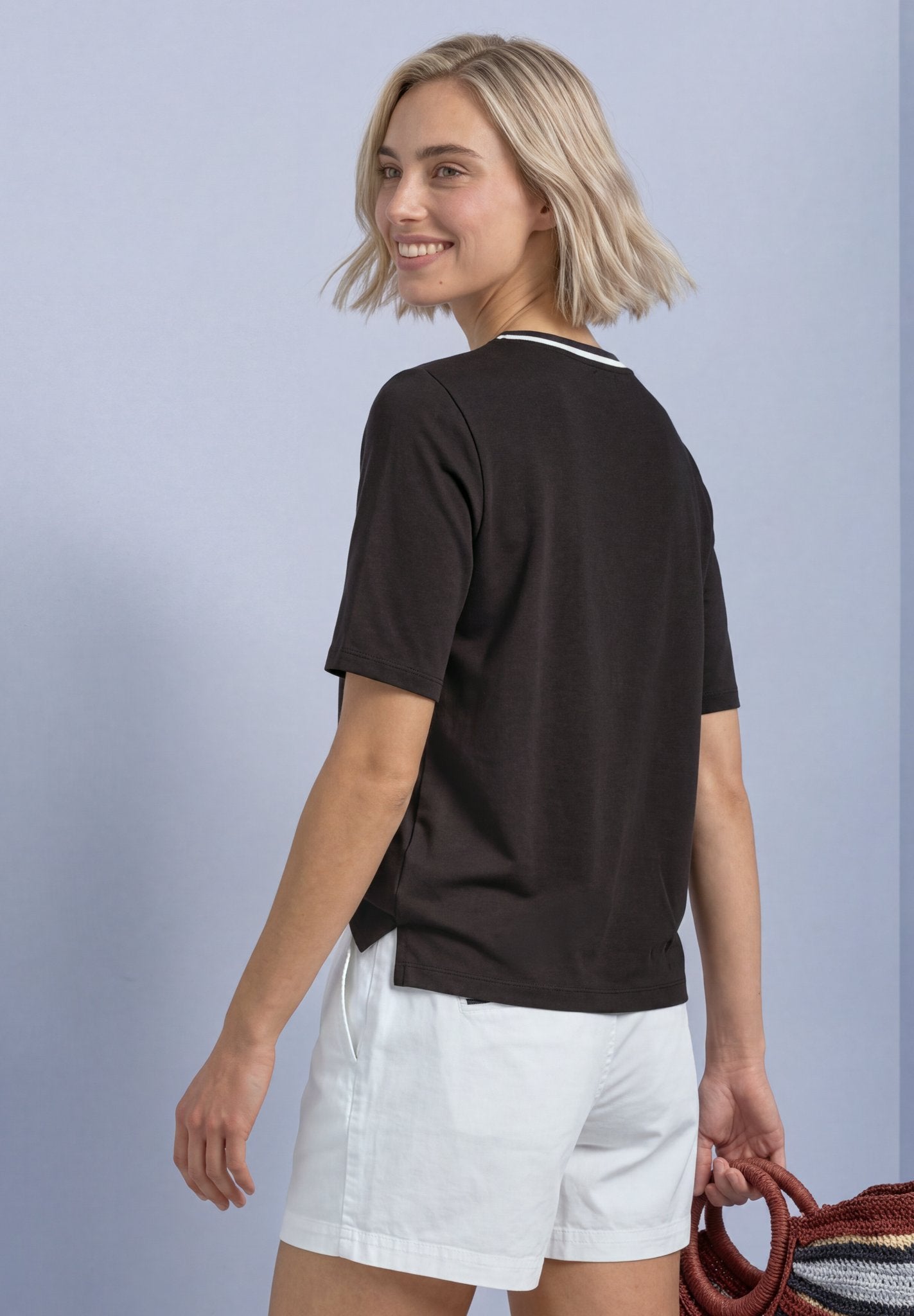 Street One Damen T-Shirts  Black Cof