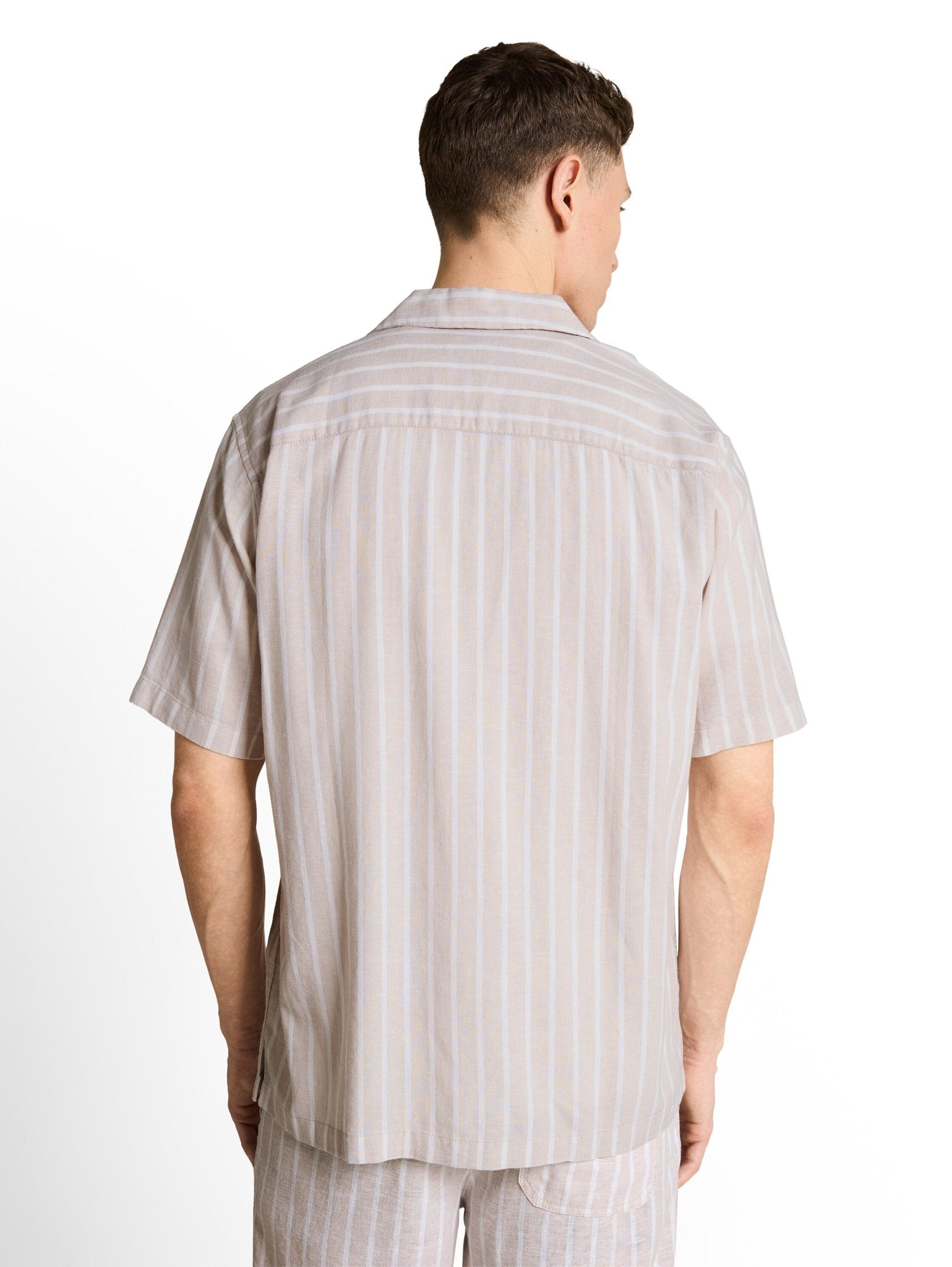 Tom Tailor denim Herren Hemden kurz Muted Grey Stri