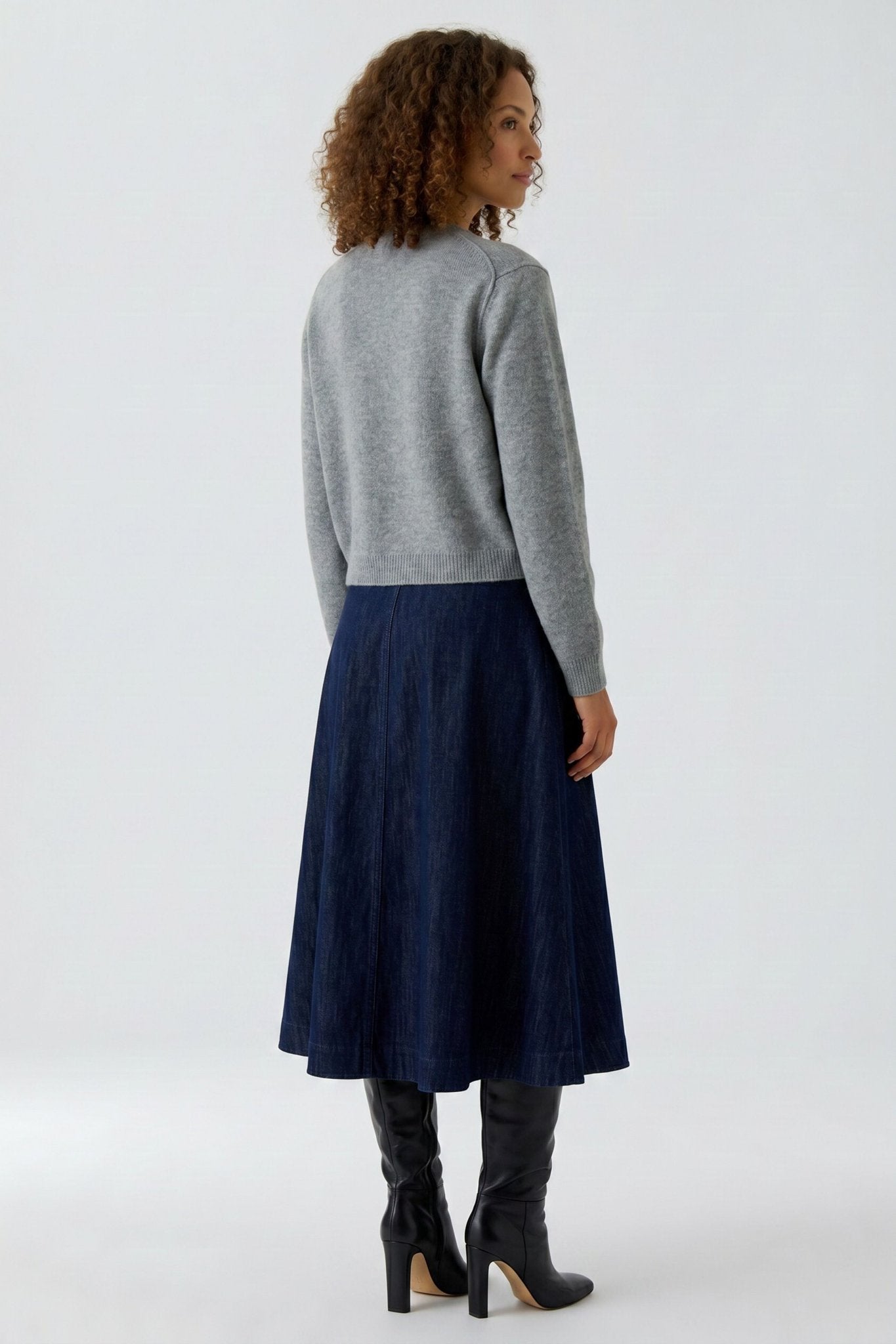 Oui Damen Strickjacken  Steel Grey