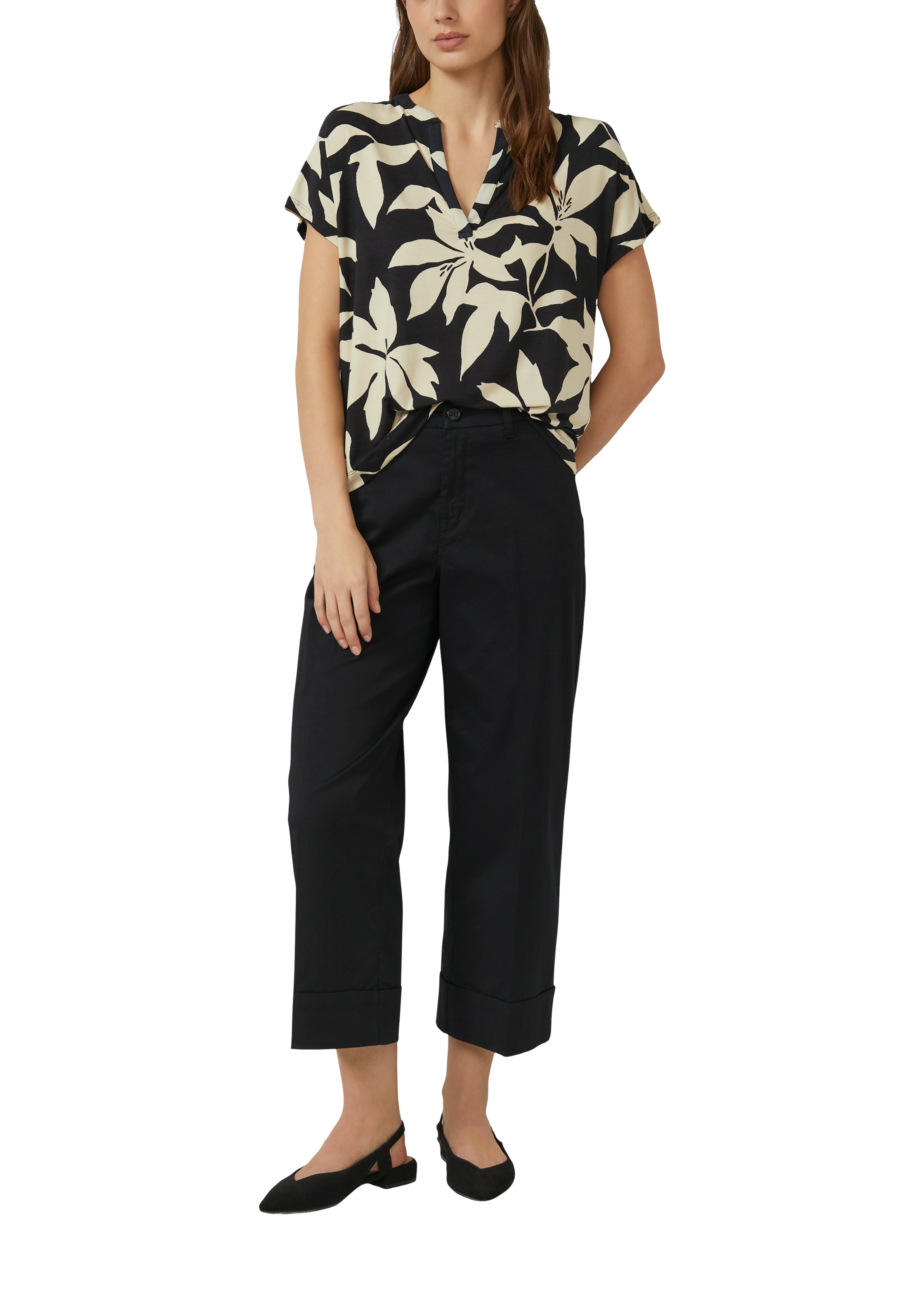 S. Oliver red Damen T-Shirts Grey/Black