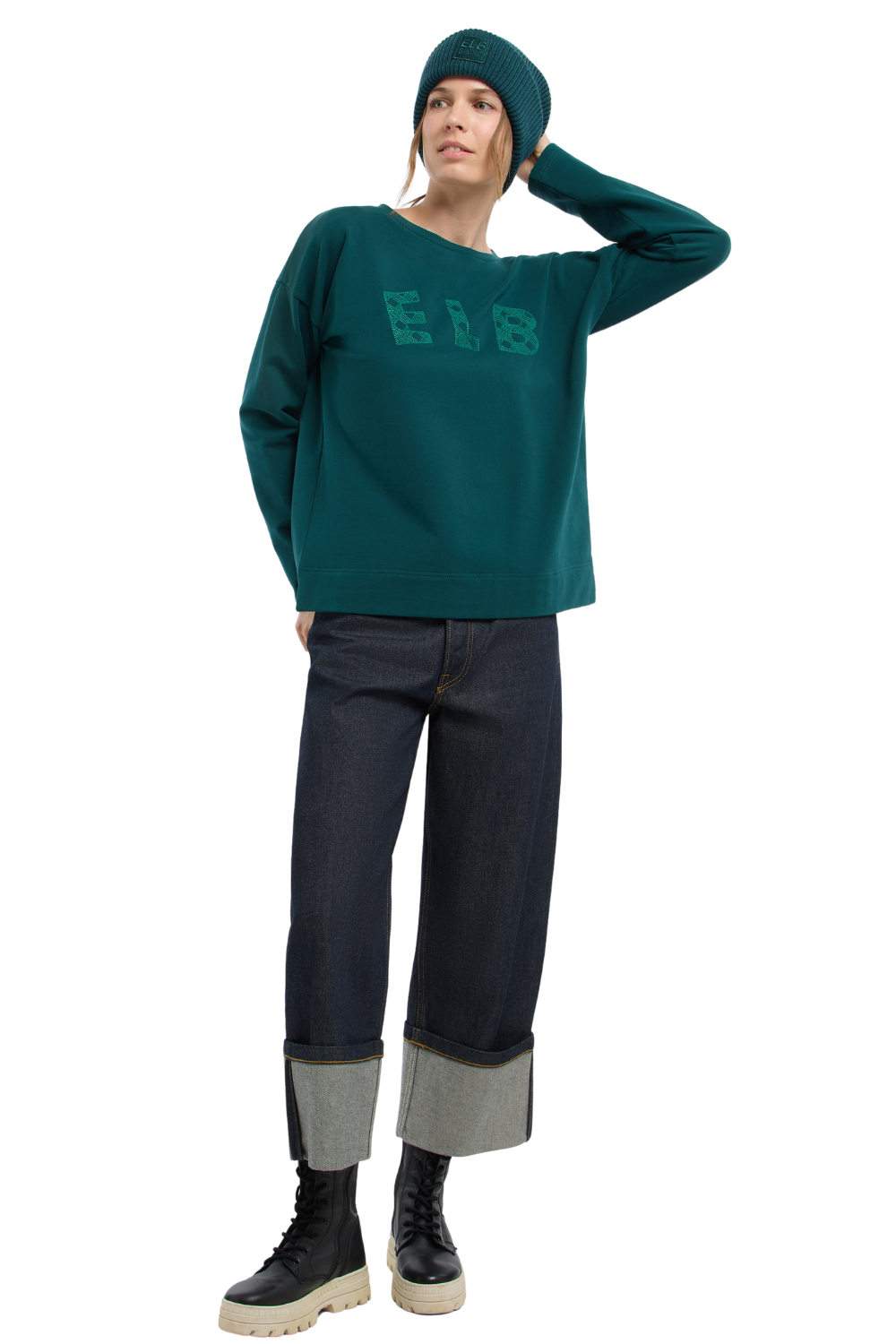 Elbsand Damen Sweatshirts  Dark Ivy