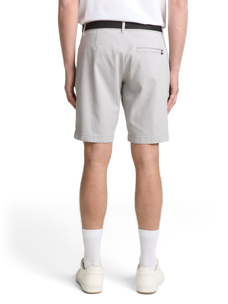 Tom Tailor denim Herren Shorts Grey White Twil