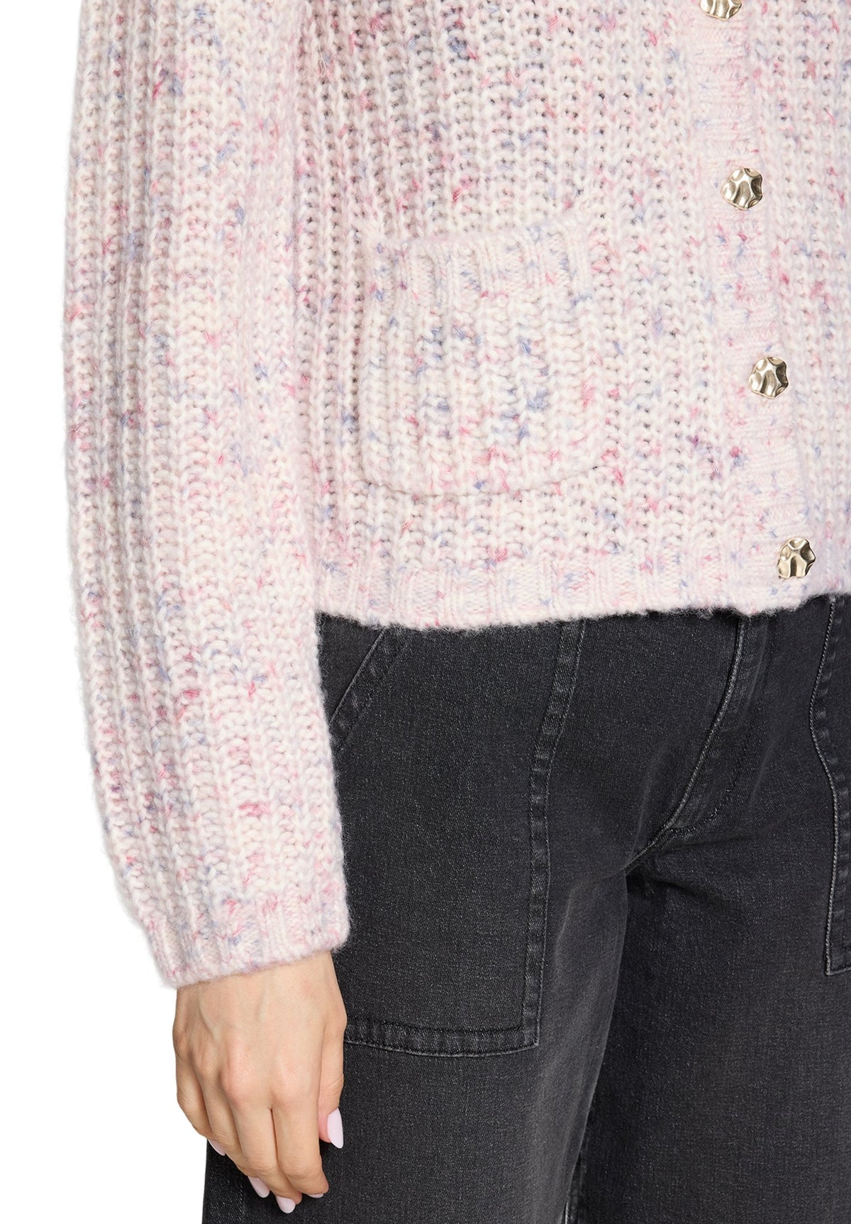 Betty & Co Damen Strickjacken Cream/Dark Red