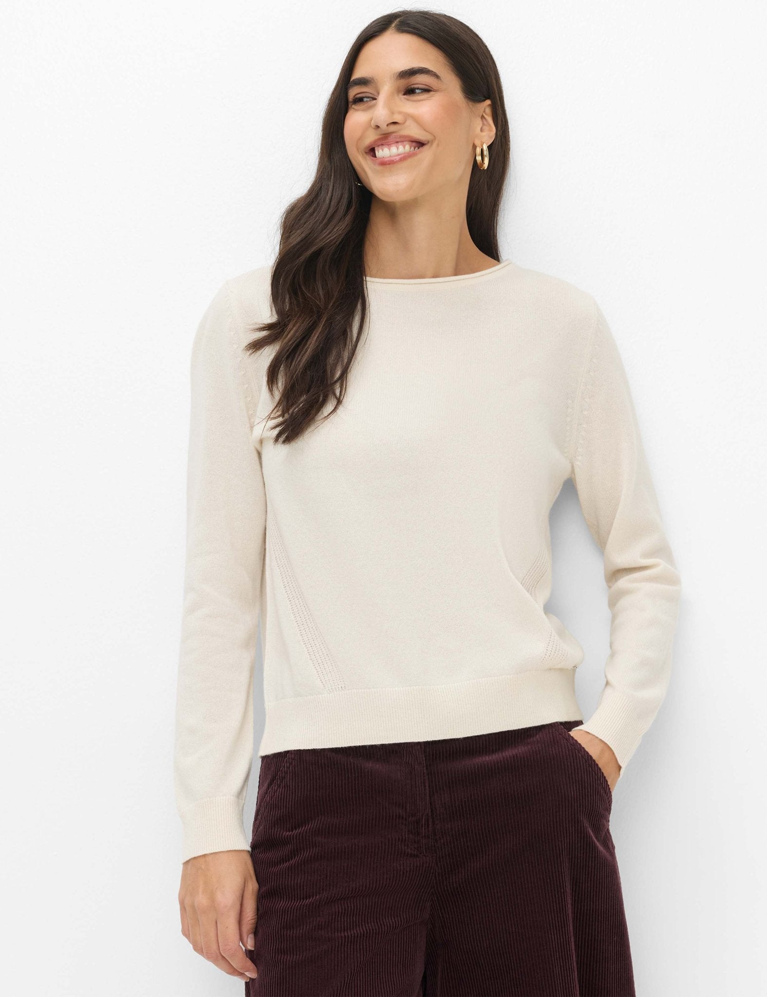 Brax Damen Pullover Dark Ecru