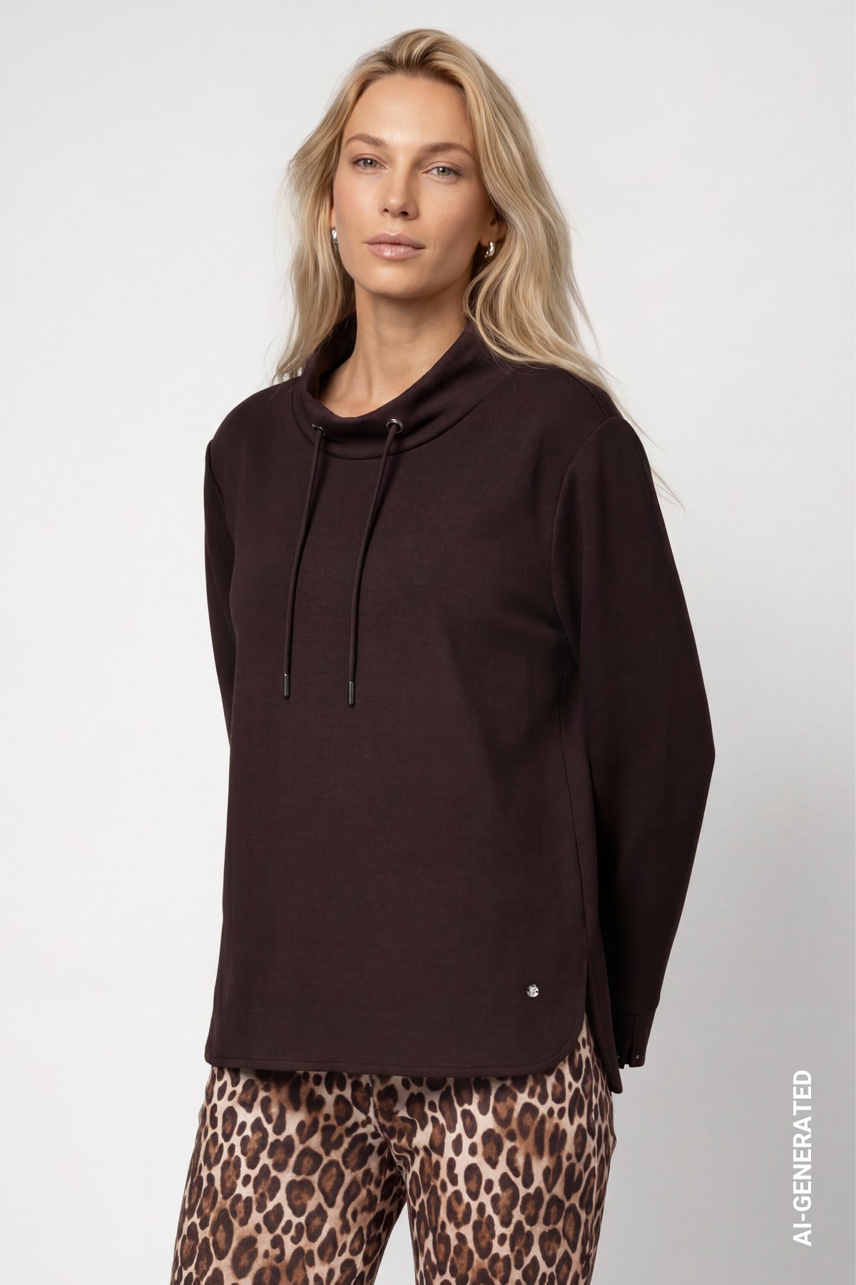 Monari Damen T-Shirts  Black Coffe