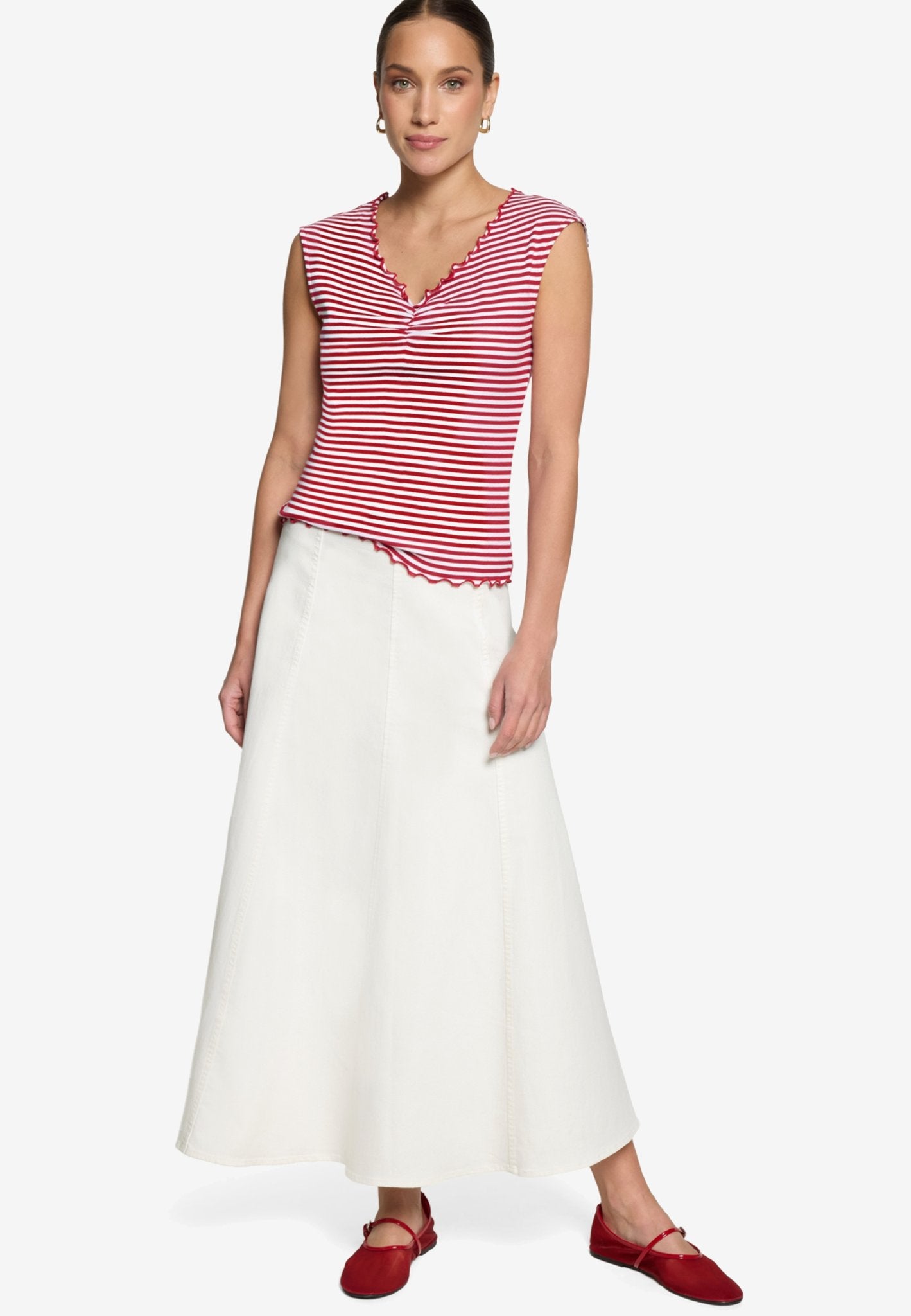 Zero Damen Tops Red/White