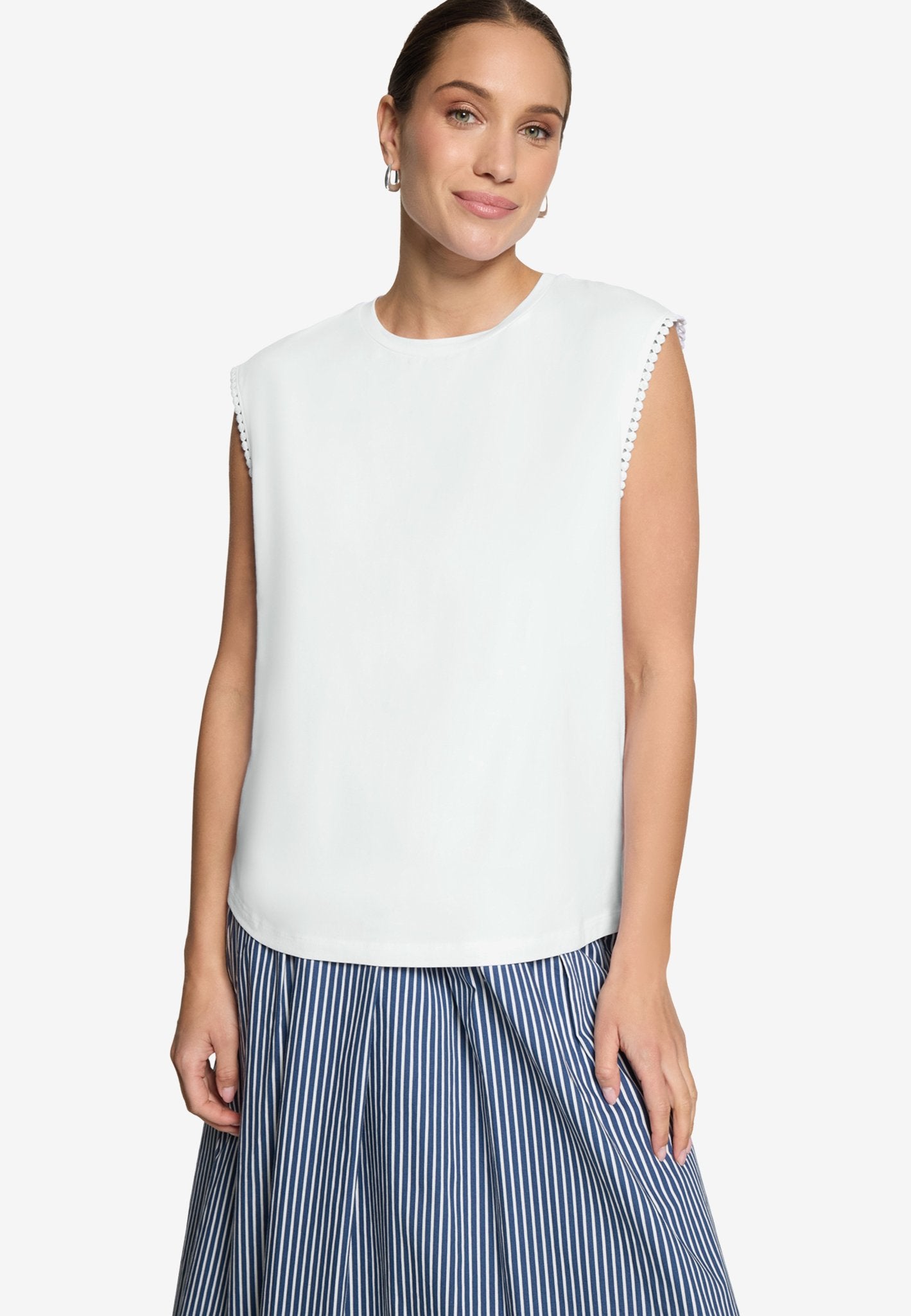 Zero Damen Tops Brilliant White