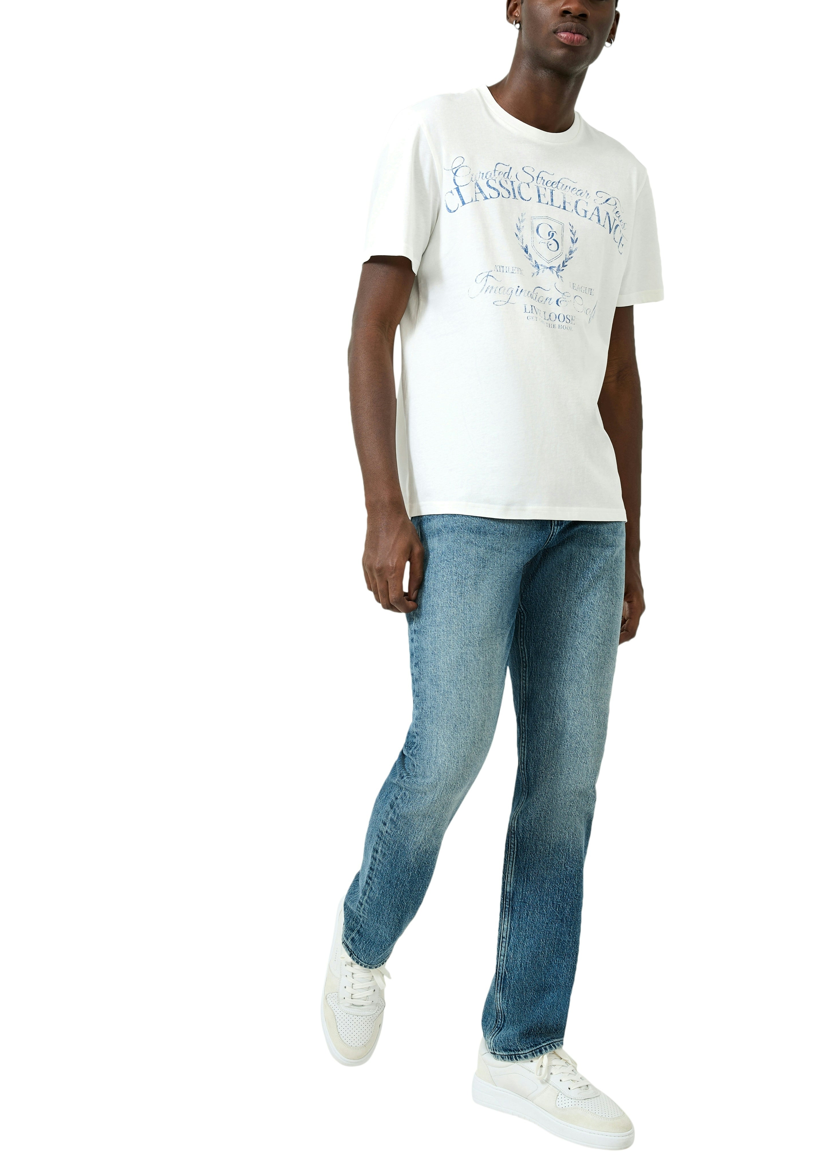 QS by S.Oliver Herren T-Shirts kurz White