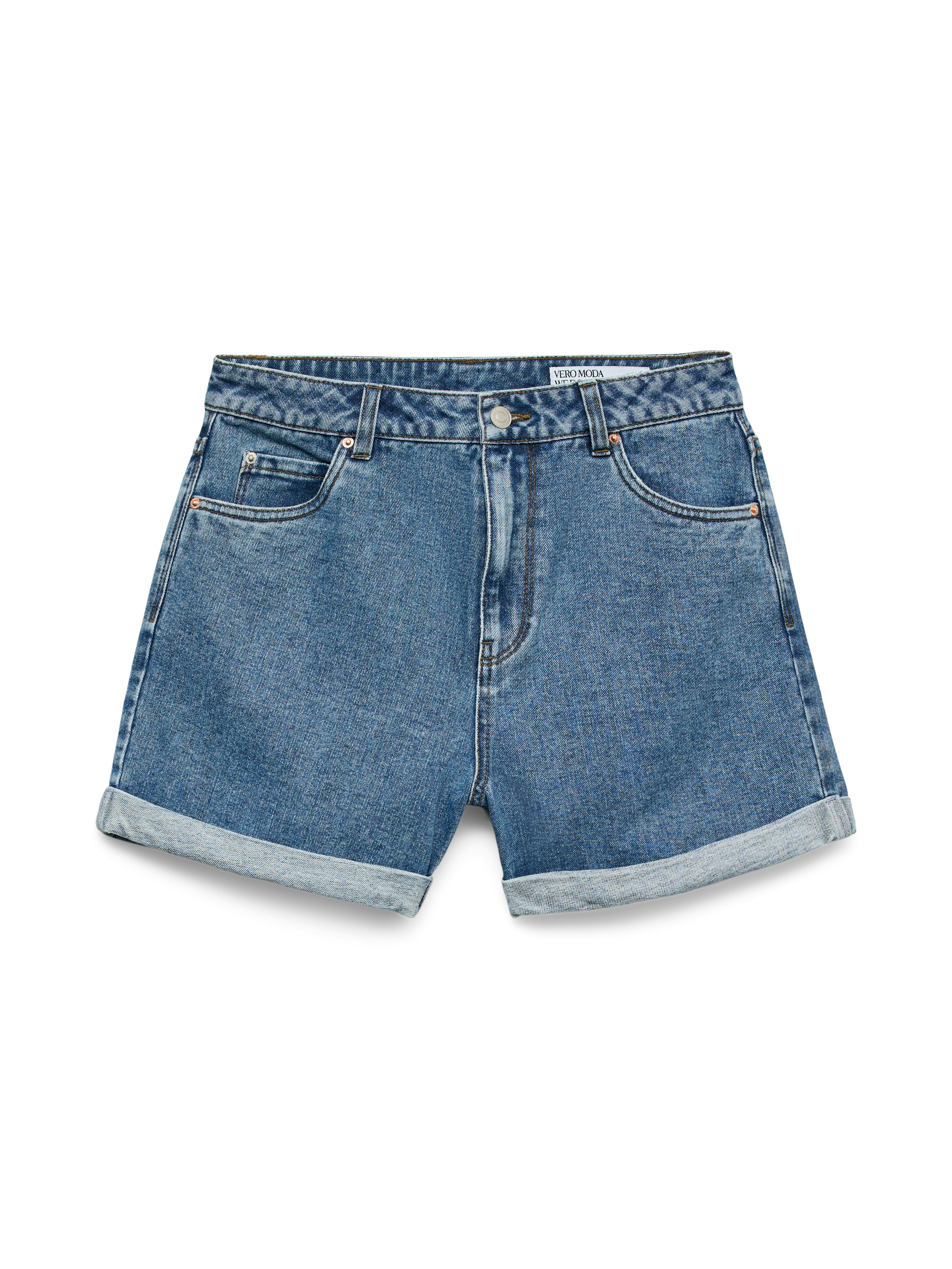 Vero Moda Damen Shorts Medium Blue Den