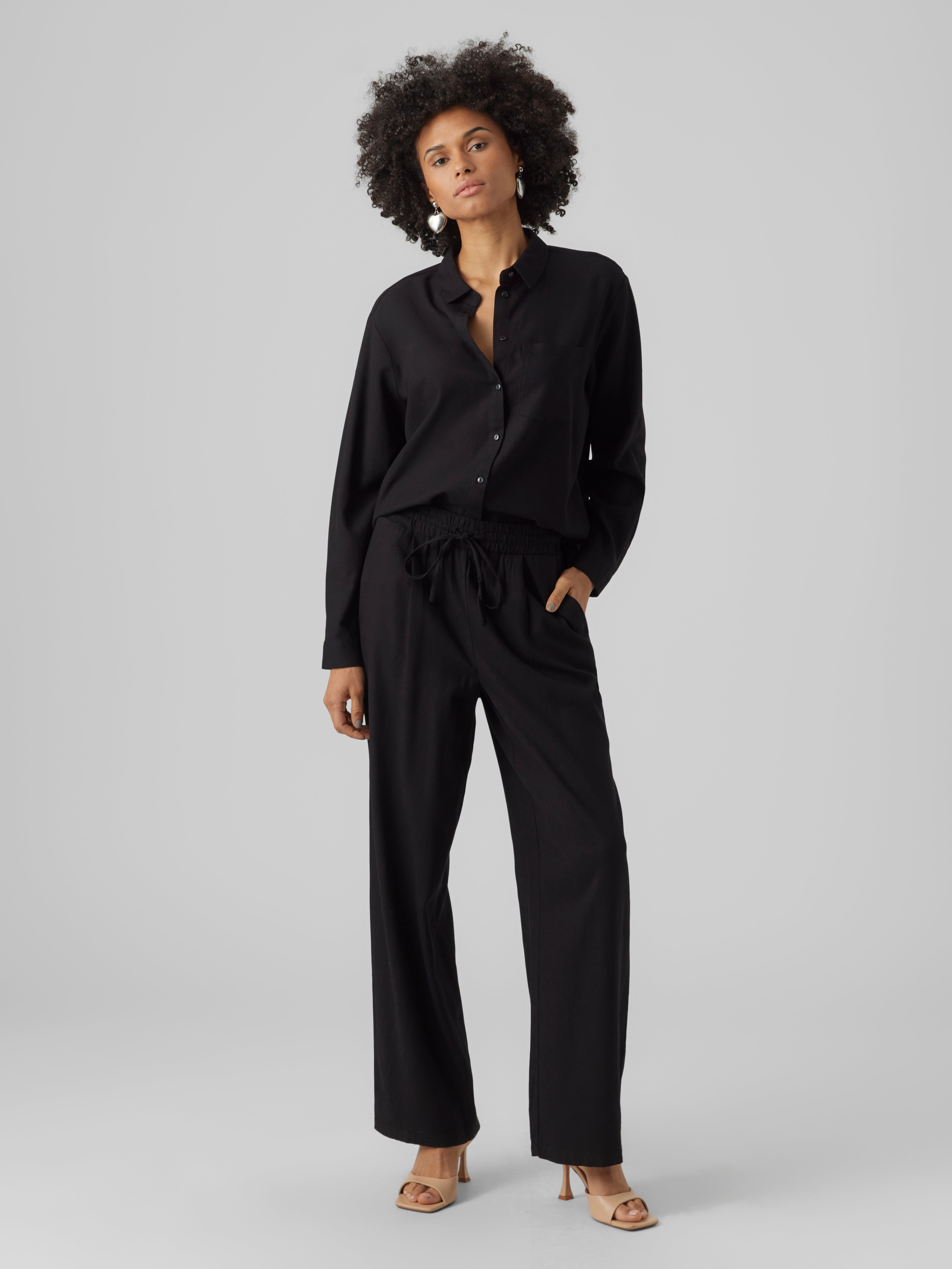 Vero Moda Damen Hosen Black