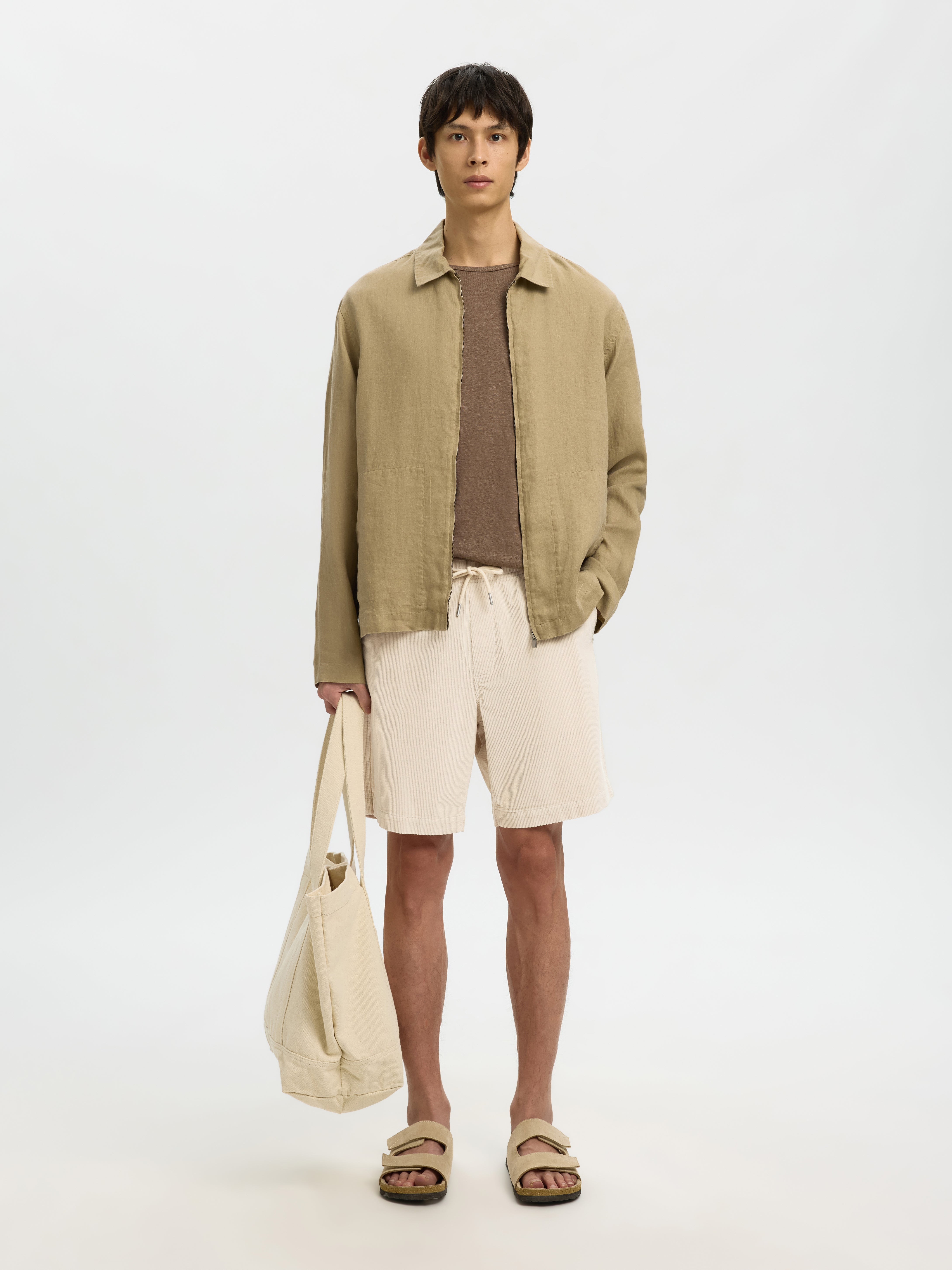 Selected homme Herren Shorts Fog