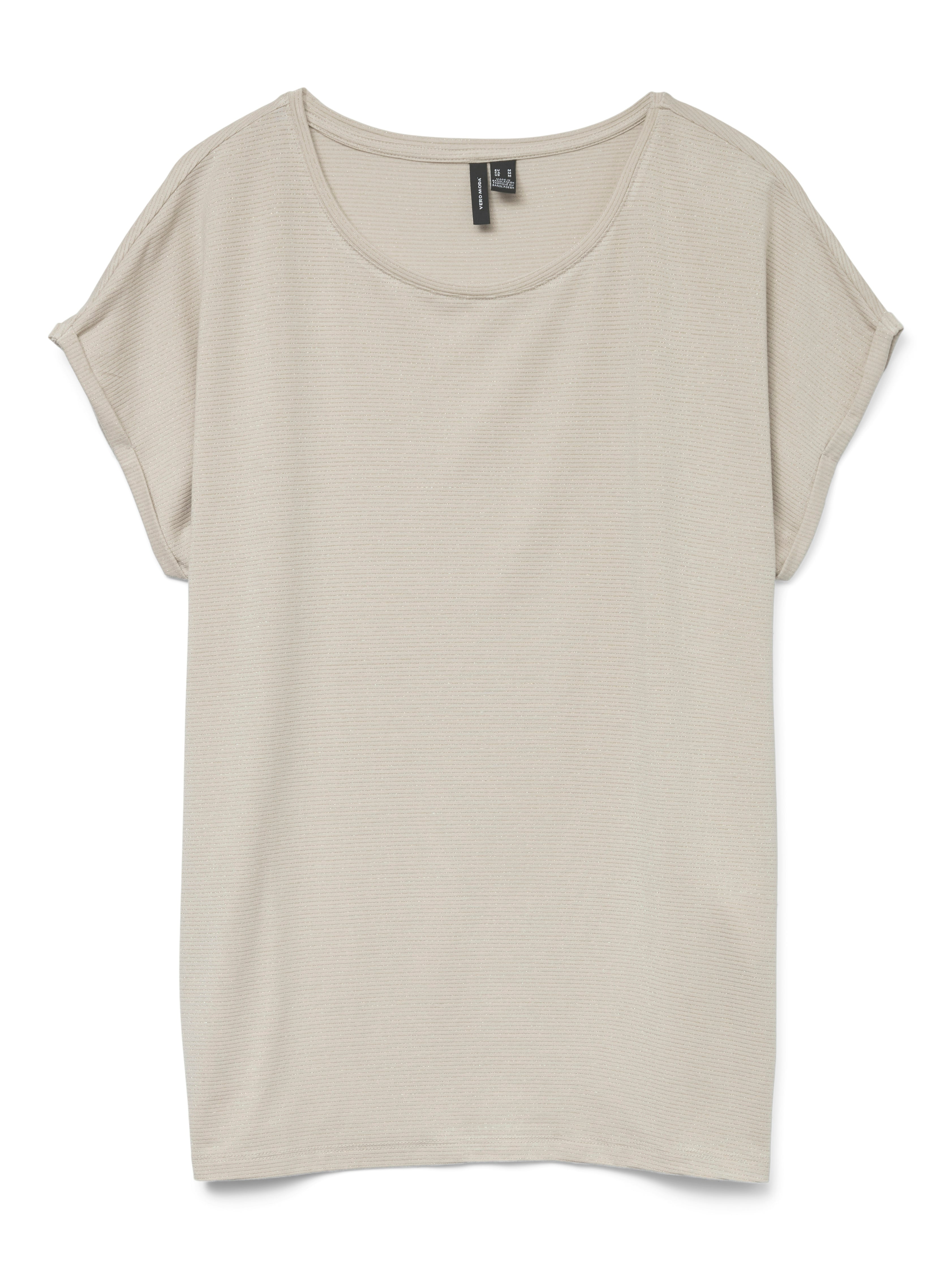 Vero Moda Damen T-Shirts Oatmeal/Gold Lu