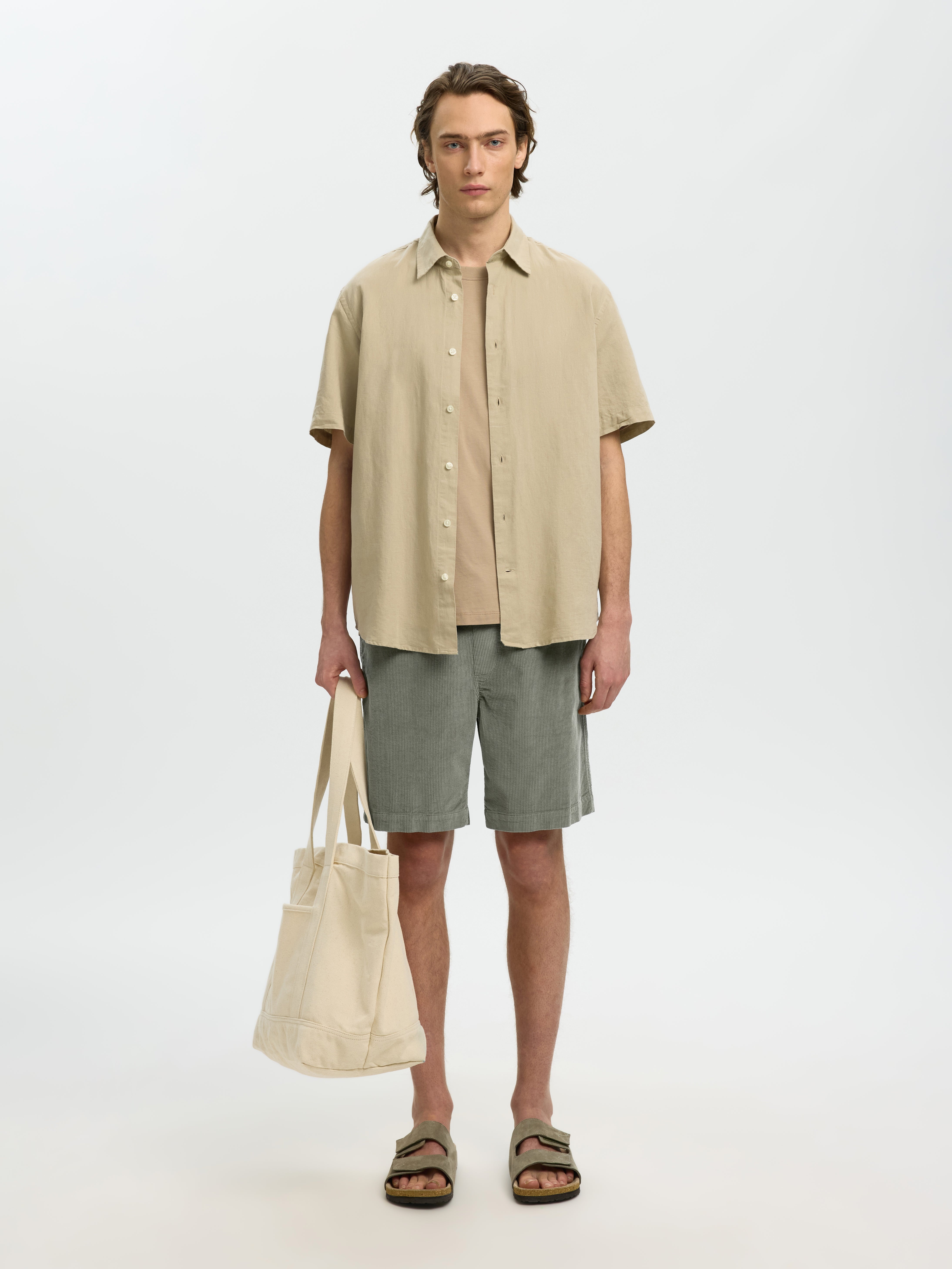 Selected homme Herren Shorts Vetiver