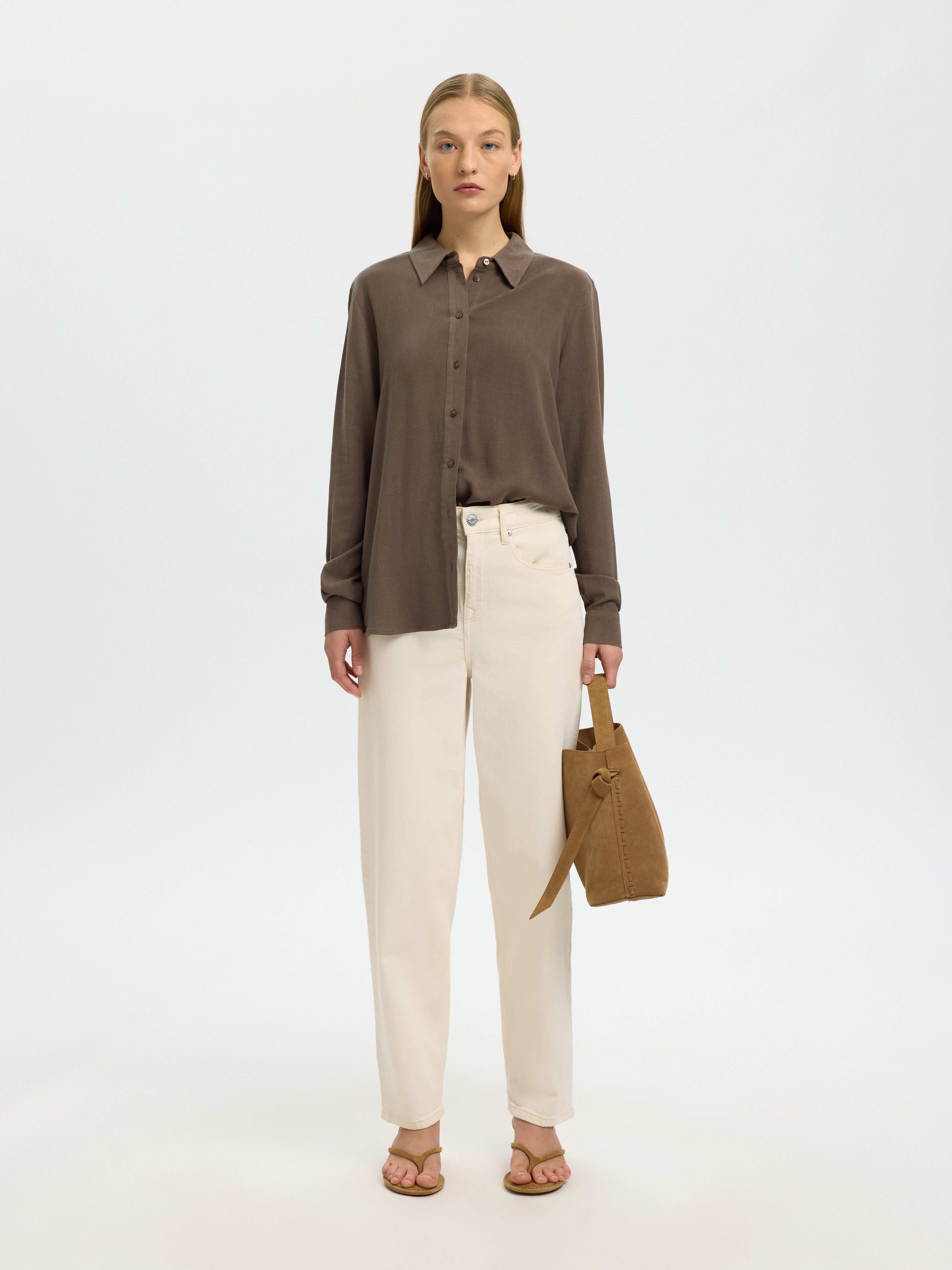 Selected Femme Damen Blusen Chocolate Chip