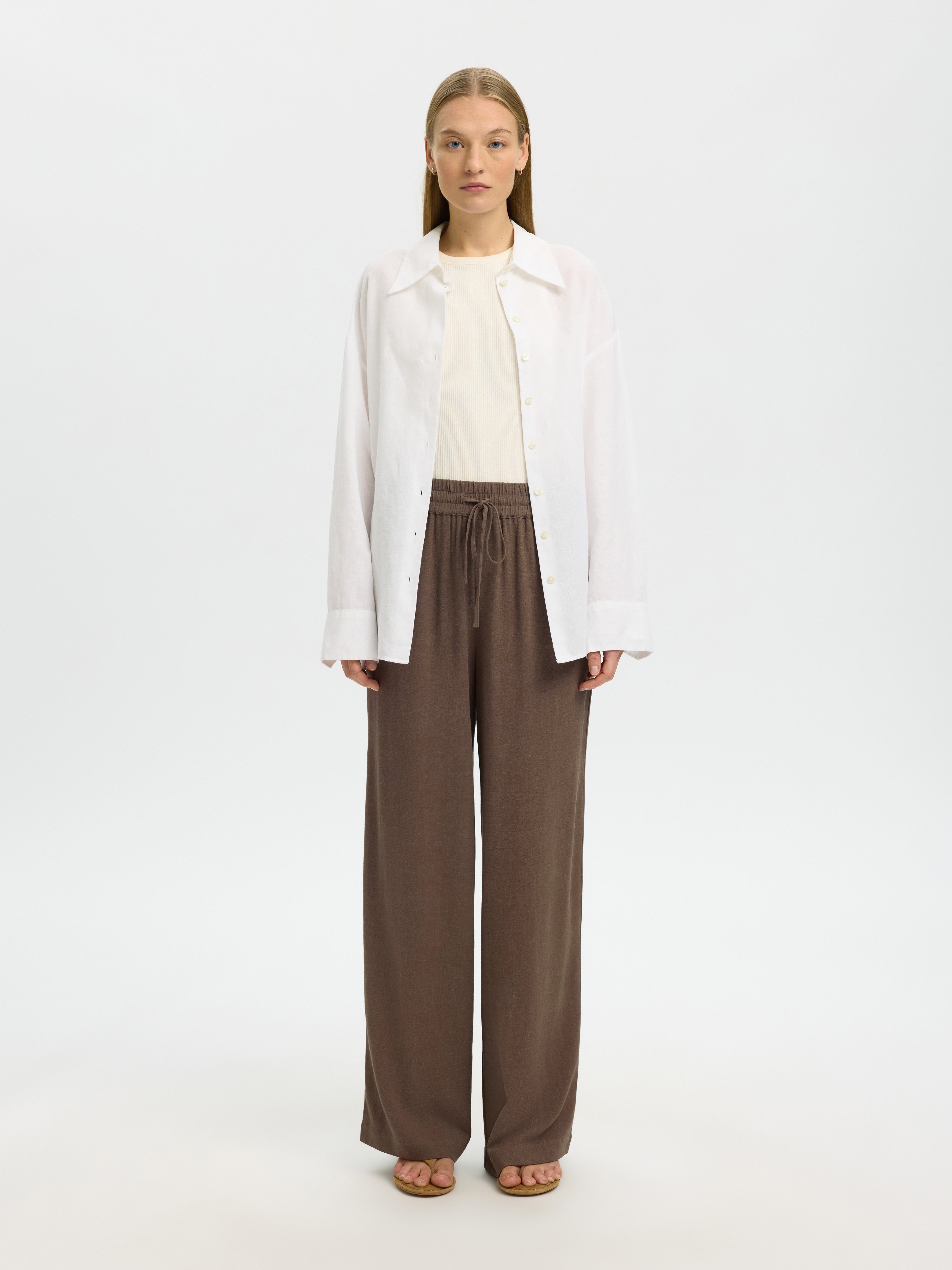 Selected Femme Damen Hosen Chocolate Chip