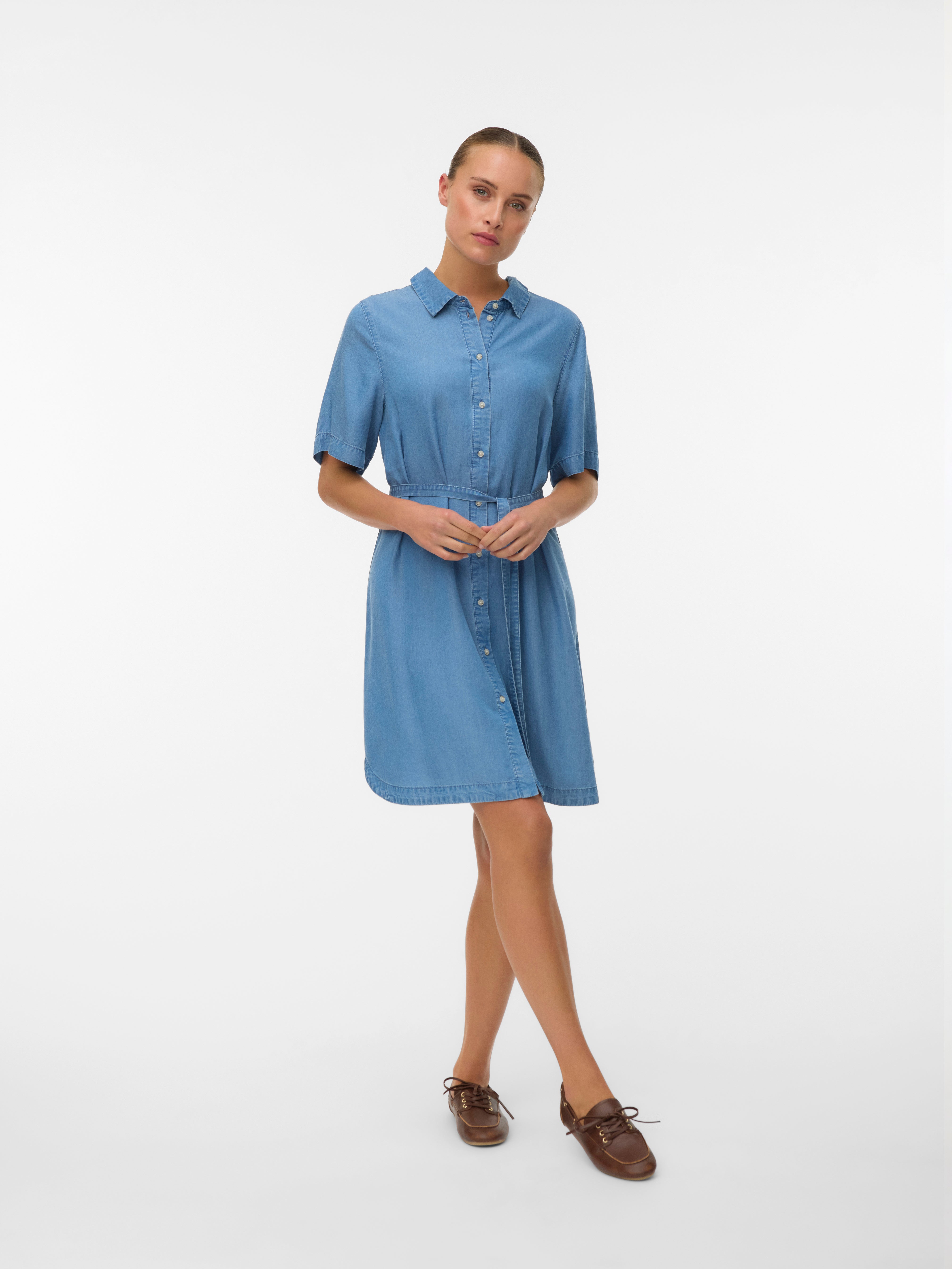 Vero Moda Damen Kleider Medium Blue Den